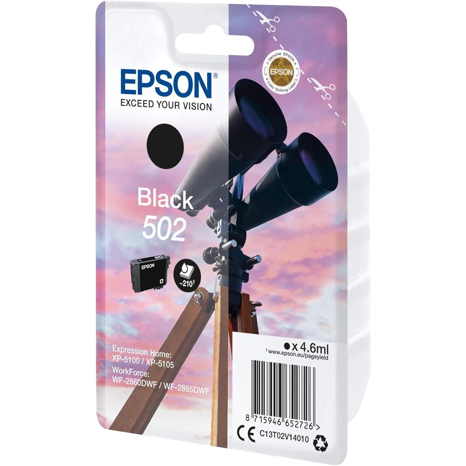 Buy EPSON,Epson 502 Binoculars Black, Original Ink Cartridge, XP-5100 XP-5105 XP-5150 XP-5155 WF-2860DWF WF-2865DWF WF-2880 WF-2885 - Gadcet UK | UK | London | Scotland | Wales| Near Me | Cheap | Pay In 3 | Toner & Inkjet Cartridges