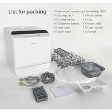 Buy Hermitlux,Hermitlux Mini Countertop Dishwasher 4 Place Settings, 5L Tank, 6 Programs, Touch Control, Baby Care & Fruit Wash - White - Gadcet UK | UK | London | Scotland | Wales| Near Me | Cheap | Pay In 3 | Kitchen Tools & Utensils