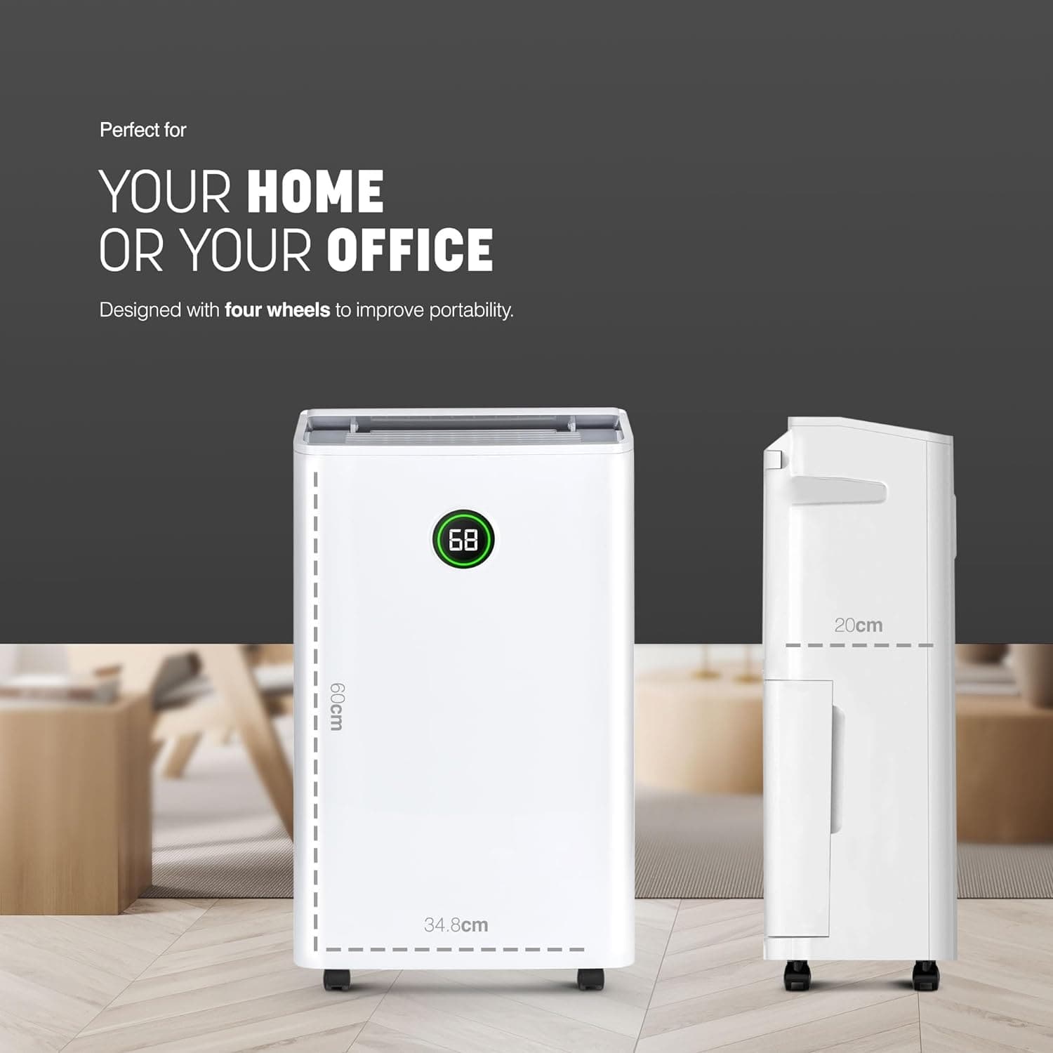 Buy KEPLIN,Keplin 20L Dehumidifier with Digital Display - Air Purifying, Sleep & Laundry Modes, 24-Hour Timer, Ideal for Home & Basement, White - 440W - Gadcet UK | UK | London | Scotland | Wales| Near Me | Cheap | Pay In 3 | Dehumidifiers