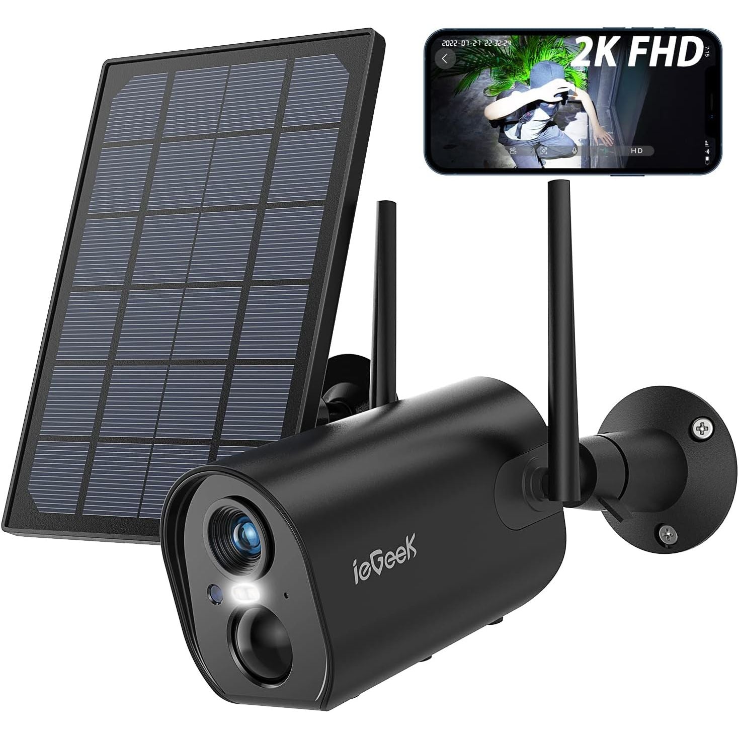 Buy IeGeek,ieGeek battery powered Wireless Security Camera ZS-GX2S Black - Gadcet UK | UK | London | Scotland | Wales| Near Me | Cheap | Pay In 3 | Surveillance Cameras