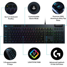 Buy Logitech,Logitech G815 RGB Wired Mechanical Gaming Keyboard with low profile GL-Tactile switches - Gadcet.com | UK | London | Scotland | Wales| Ireland | Near Me | Cheap | Pay In 3 | Keyboards