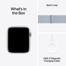 Apple Watch SE (2nd Gen) GPS 44mm – Silver Aluminium Case with Blue Cloud Sport Loop