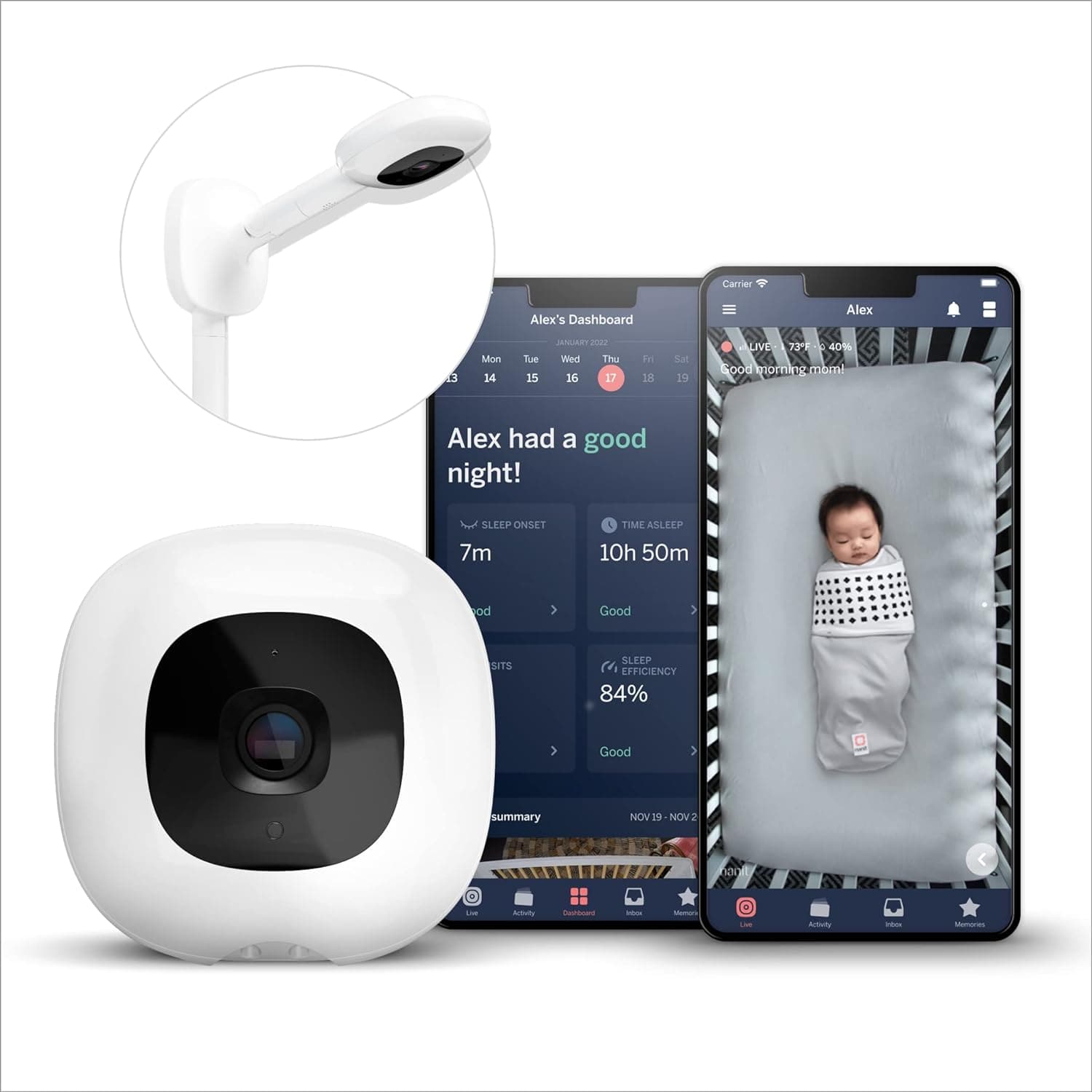 Buy Nanit,Nanit Pro Complete Baby Monitoring System Bundle – Includes 1080p Over The Cot Camera, Travel Multi-Stand, Breathing Wear Band - Tracks Newborn Sleep and Breathing Motion Sensor-Free - Night Vision - Gadcet UK | UK | London | Scotland | Wales| Near Me | Cheap | Pay In 3 | Baby Monitors