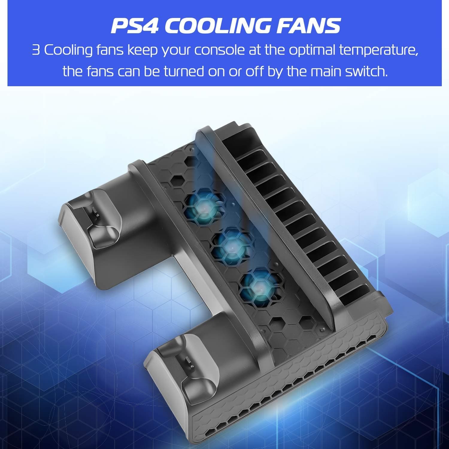 Buy ADZ,ADZ All-in-One PS4 Stand with Cooling Fan, Dual Controller Charger & 12-Game Rack - Compatible with PS4, PS4 Slim & Pro - Gadcet UK | UK | London | Scotland | Wales| Ireland | Near Me | Cheap | Pay In 3 | Video Game Console Accessories