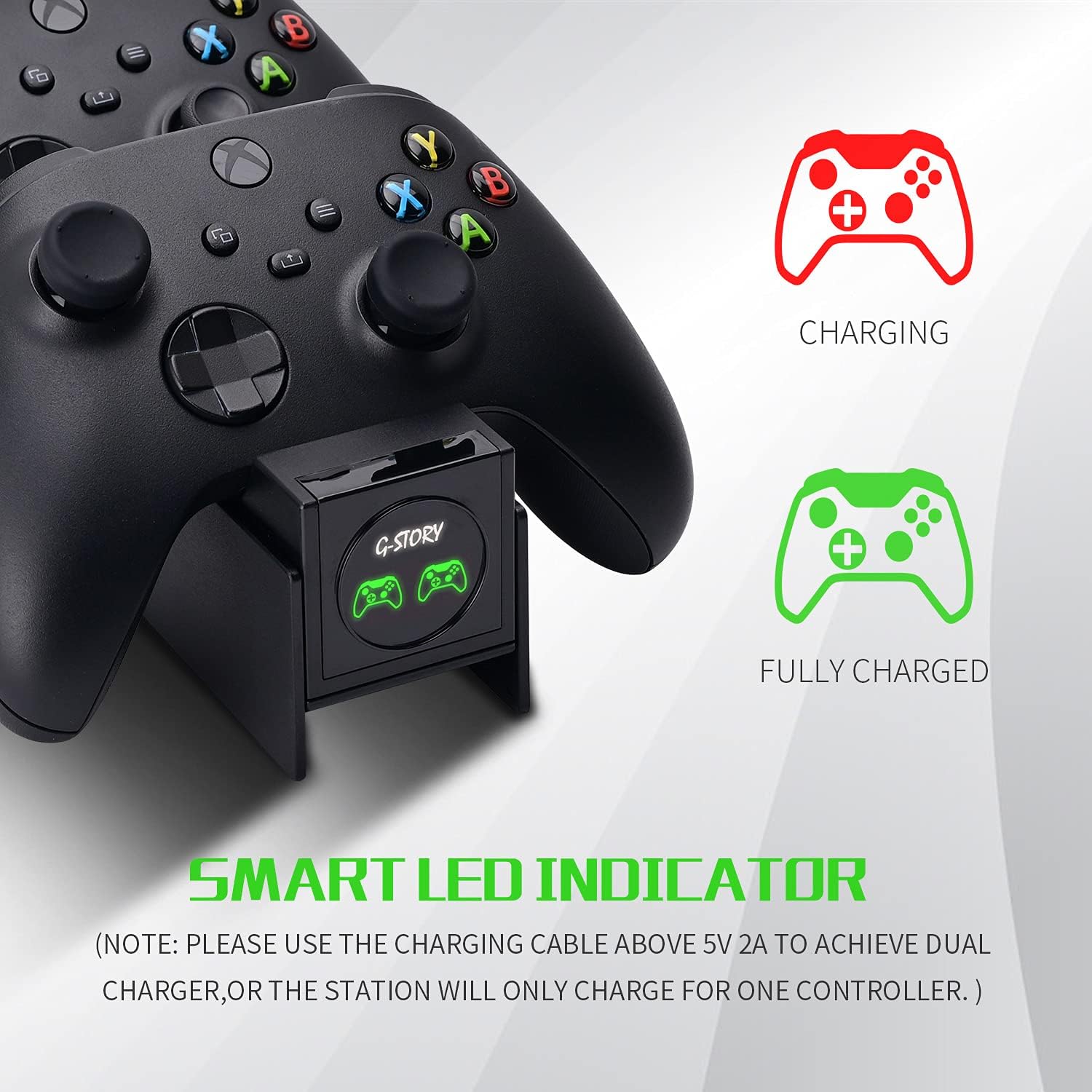 Buy G-STORY,G-STORY Xbox Series X/S Controller Charging Dock with 1.5m Cable, 2x 1100mAh Batteries, and Controller Skin - Gadcet UK | UK | London | Scotland | Wales| Near Me | Cheap | Pay In 3 | Charging Docks