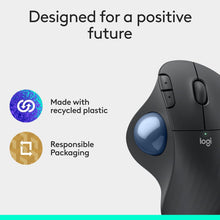 Logitech ERGO M575S Wireless Trackball Mouse, Wireless Ergonomic Mouse With Bluetooth and Encrypted Dongle, Comfortable Thumb Control, Precise and Smooth Tracking, for PC/Mac - Graphite