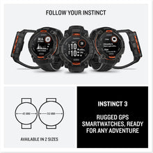 Garmin Instinct 3 Solar GPS Smartwatch – 45mm, Rugged Outdoor Design, Built-in Flashlight, Black