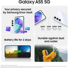 Buy Samsung,Samsung Galaxy A55 5G, 8GB RAM, 256GB ROM, Dual Sim, Awesome Iceblue Unlocked Smartphone - Gadcet UK | UK | London | Scotland | Wales| Near Me | Cheap | Pay In 3 | Unlocked Mobile Phone