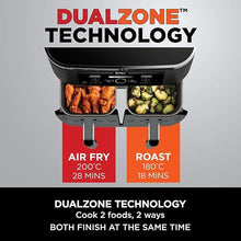 Buy SHARK,Ninja Foodi Dual Zone Digital Air Fryer, 2 Drawers, 7.6L, 6-in-1, Uses No Oil, Air Fry, Max Crisp, Roast, Bake, Reheat, Dehydrate, Cooks 4-6 Portions, Non-Stick, Dishwasher Safe Baskets, Black AF300UK - Gadcet UK | UK | London | Scotland | Wales| Near Me | Cheap | Pay In 3 | Air Fryers