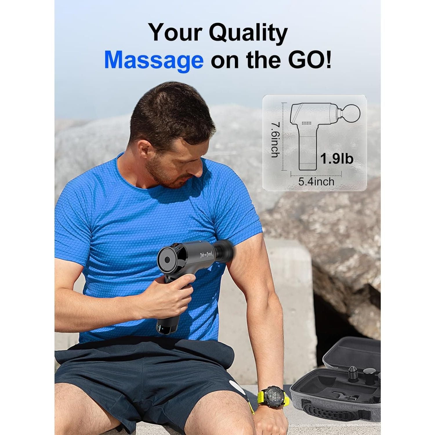 Buy BOB AND BRAD,Bob and Brad T2 Massage Gun, Massage Gun Deep Tissue Upgraded 4000mAh Battery 10mm Amplitude, Percussion Handheld Massager with Type-C Charging for Muscle Pain Relief Recovery, Gifts for Men Women - Gadcet UK | UK | London | Scotland | Wales| Near Me | Cheap | Pay In 3 | Electric Foot Massagers
