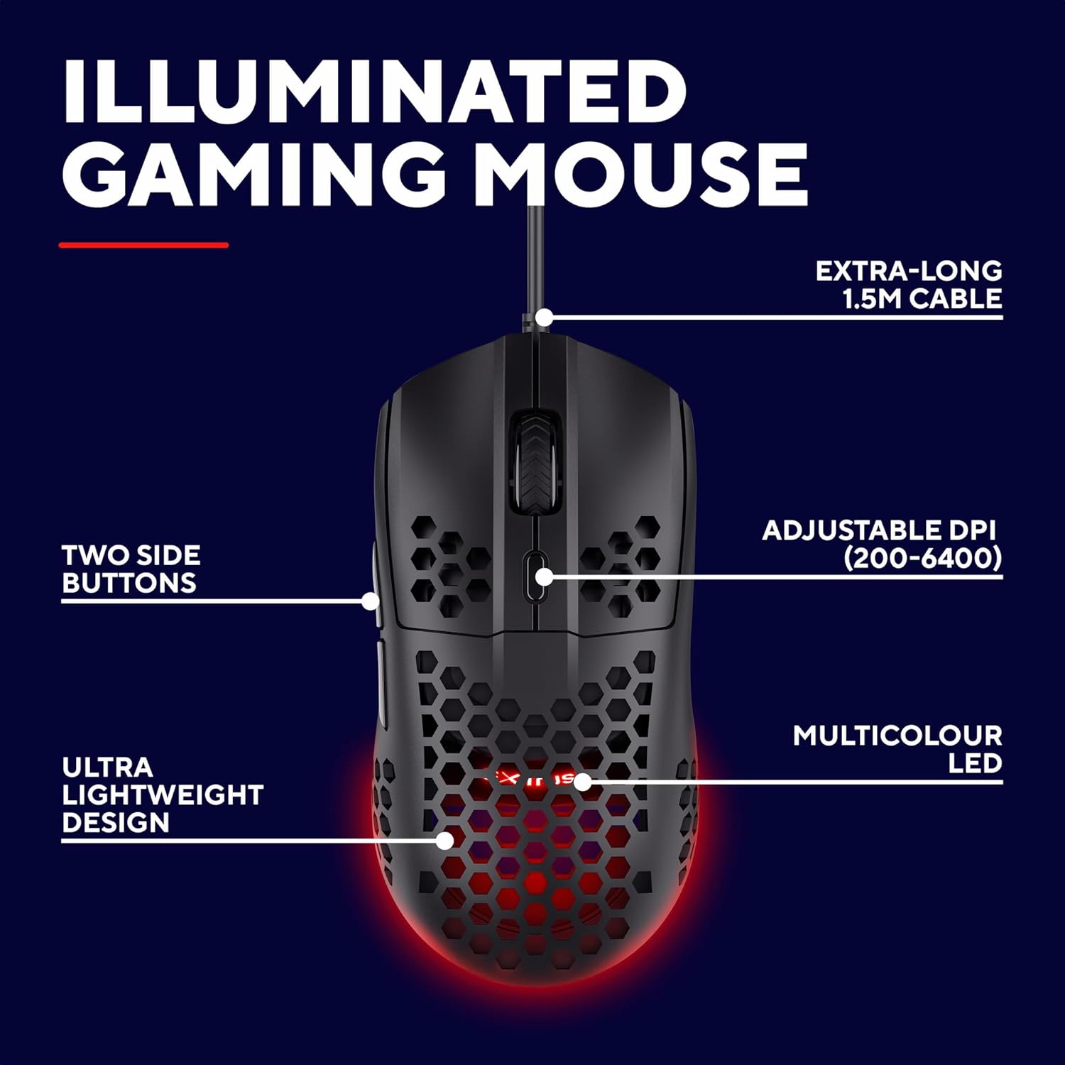 Buy Trust Gaming,Trust Gaming GXT 928 Helox Superlight Wired Gaming Mouse – 65g, 200-6400 DPI, Optical Sensor, 6 Programmable Buttons, RGB LED – Black - Gadcet UK | UK | London | Scotland | Wales| Near Me | Cheap | Pay In 3 | Gaming Mouse