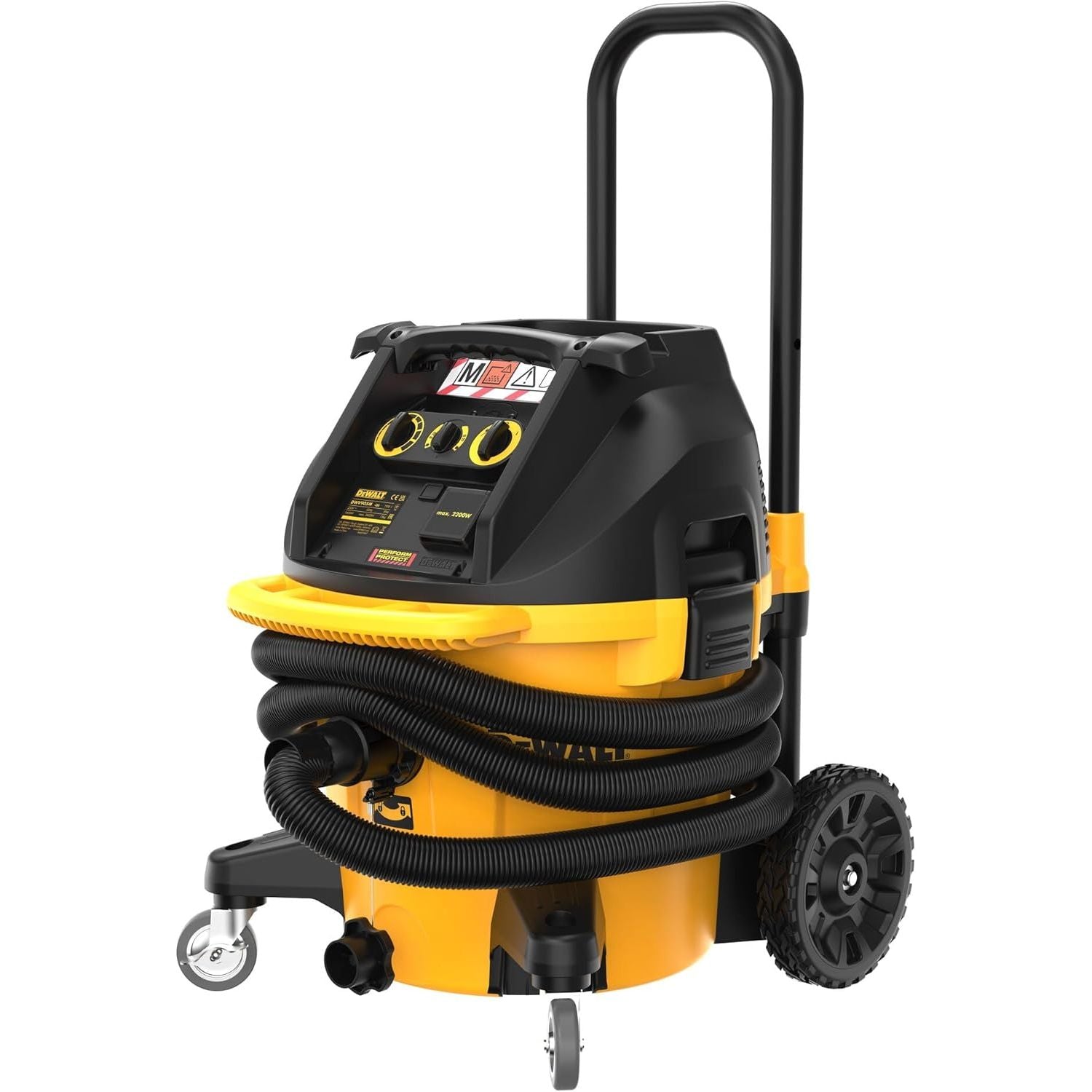 DEWALT DWV905M-QS 38L M-Class Wet & Dry Dust Extractor – 1400W, 25kPa Suction, Auto Filter Cleaning, Wireless Tool Control – 230V