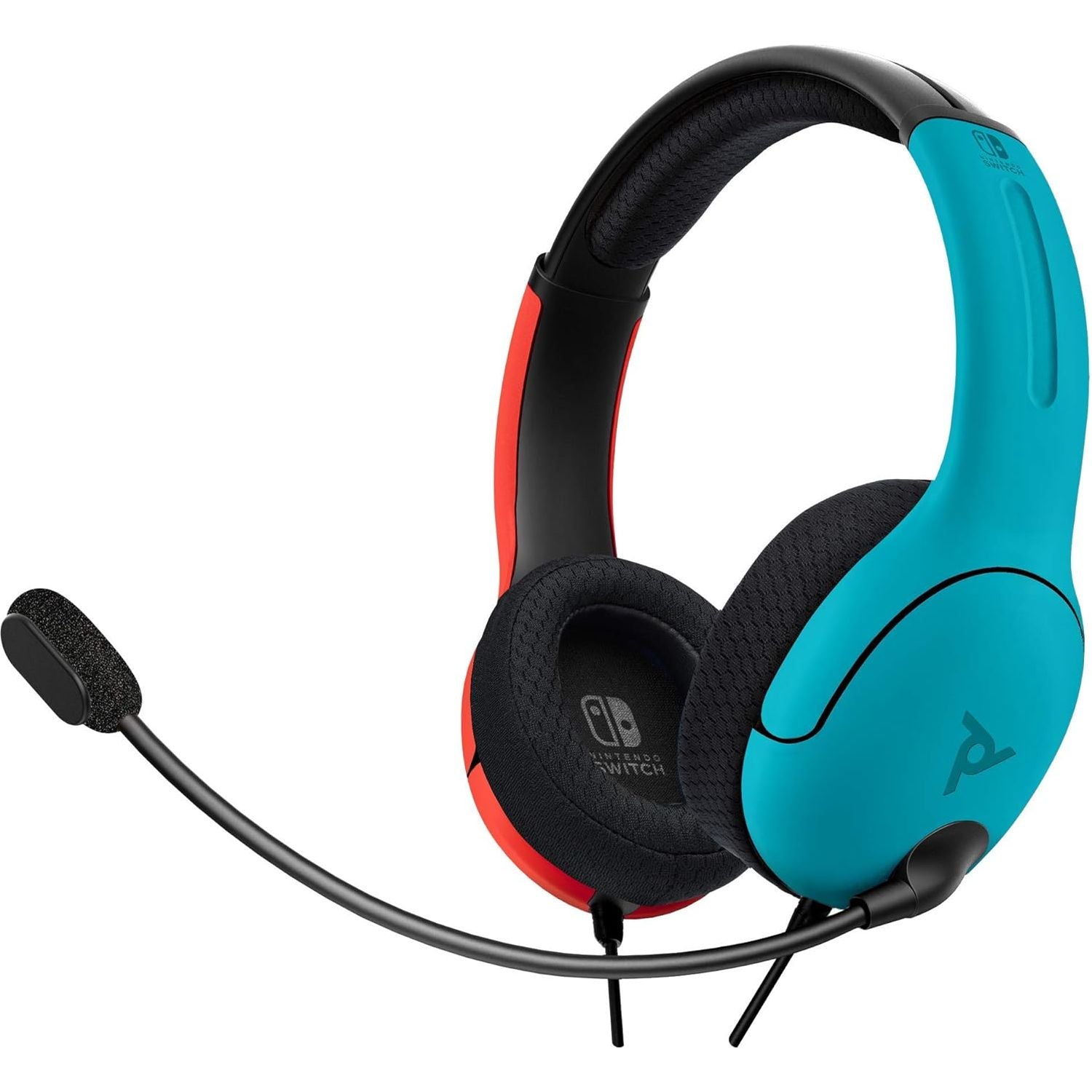 Buy PDP,PDP Gaming LVL40 Stereo Headset with Mic for Nintendo Switch - PC, iPad, Mac, Laptop Compatible, Noise Cancelling, Lightweight, On-Ear, 3.5mm Jack - Neon Blue-Red - Gadcet UK | UK | London | Scotland | Wales| Near Me | Cheap | Pay In 3 | Headphones & Headsets