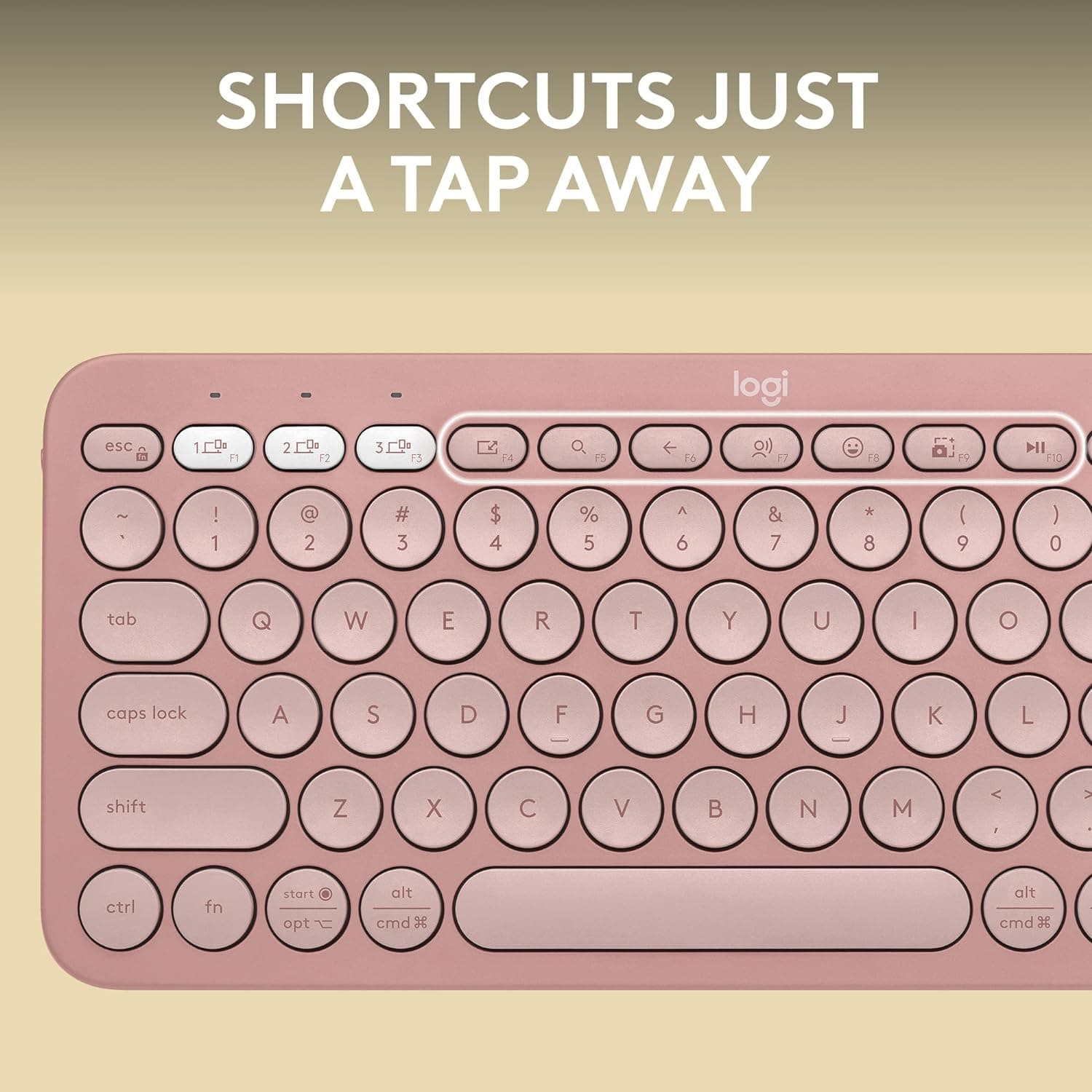 Buy Logitech,Logitech Pebble Keys 2 K380s, Multi-Device Bluetooth Wireless Keyboard with Customisable Shortcuts,Slim and Portable, Easy-Switch for Windows/macOS/iPadOS/Android/Chrome OS, QWERTY UK Layout, Rose - Gadcet UK | UK | London | Scotland | Wales| Ireland | Near Me | Cheap | Pay In 3 | Keyboards