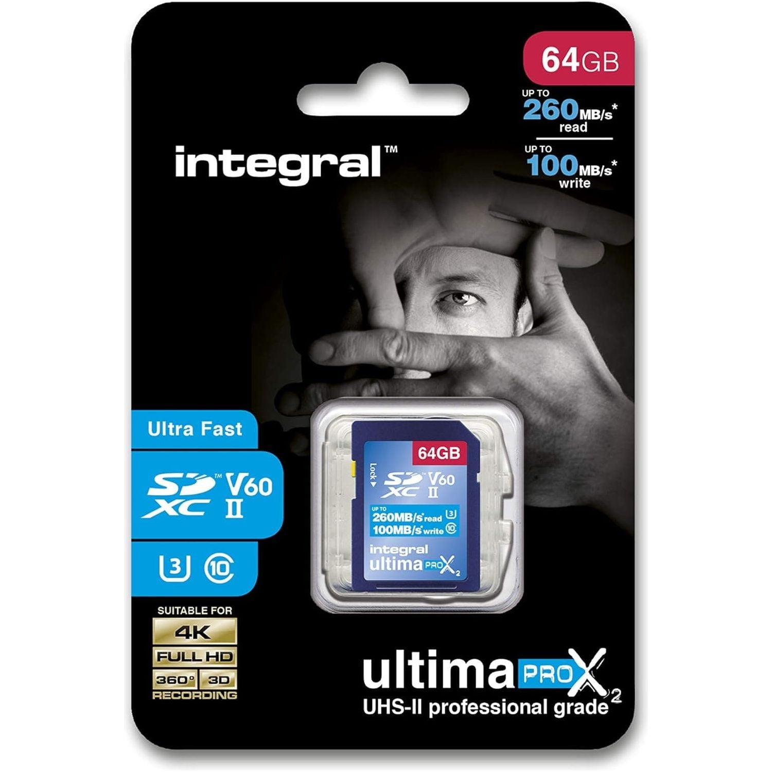 Buy Integral,Integral 64GB UHS-II SD Card V60 Up to 260MBs Read and 100MBs Write Speed 1733X SDXC Professional High Speed Memory Card - Gadcet UK | UK | London | Scotland | Wales| Near Me | Cheap | Pay In 3 | Flash Memory Cards