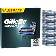 Buy Gillette,Gillette Mach3 Razor Blades Men, Pack of 20 Razor Blade Refills, Upgraded Lubrastrip for an Enhanced Glide - Gadcet UK | UK | London | Scotland | Wales| Near Me | Cheap | Pay In 3 | Shaver & Trimmer
