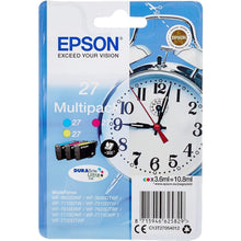 Buy Epson,Epson 27 Alarm Clock Genuine Multipack, 3-colours Ink Cartridges, DuraBrite Ultra Ink - Gadcet UK | UK | London | Scotland | Wales| Near Me | Cheap | Pay In 3 | Toner & Inkjet Cartridges