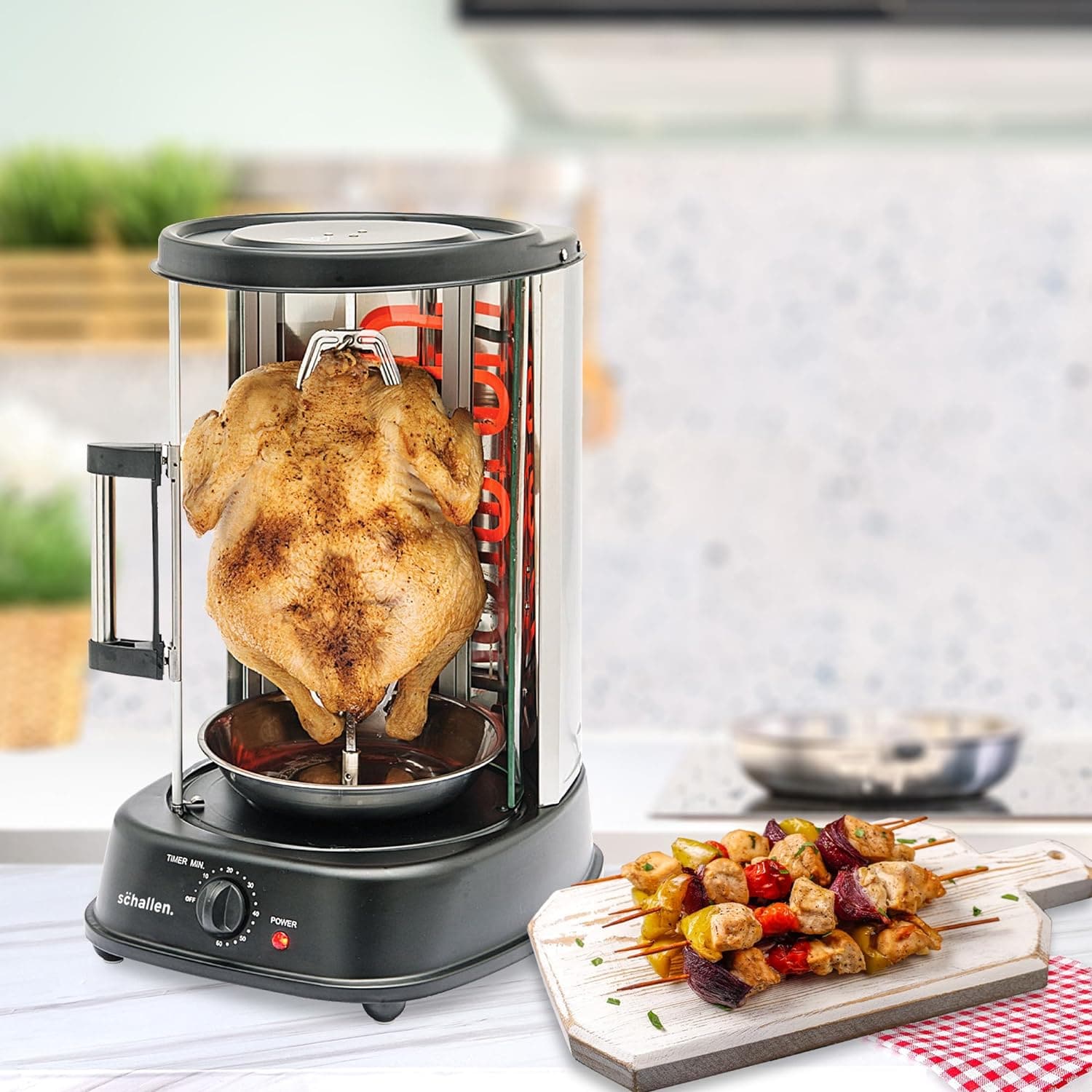 Buy Schallen,Schallen Electric 1500W 360 Rotating 21L Rotisserie Grill For Kebabs - Black - Gadcet UK | UK | London | Scotland | Wales| Ireland | Near Me | Cheap | Pay In 3 | Household Appliance Accessories