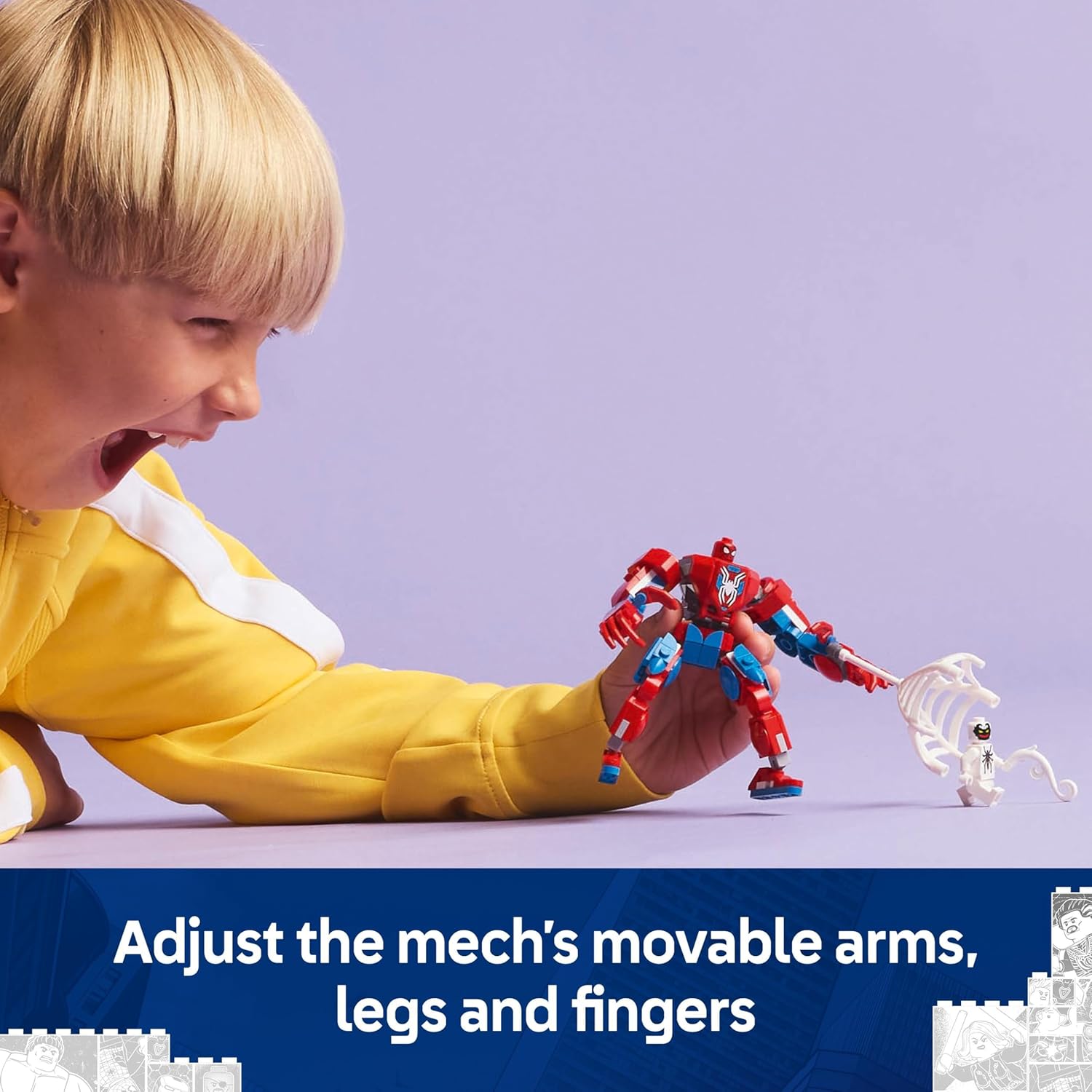 Buy LEGO,LEGO Marvel Spider-Man Mech vs. Anti-Venom - Super Hero Figure Building Toy with 2 Minifigures for Imaginative Role Play - Gift for 6 Plus Year Old Boys and Girls - Gadcet UK | UK | London | Scotland | Wales| Near Me | Cheap | Pay In 3 | Construction Set Toys
