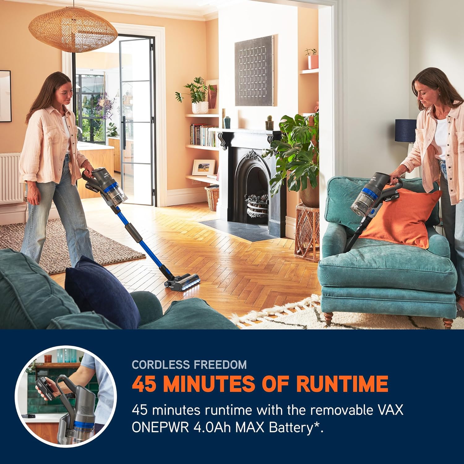 Vax HomePro Pet Cordless Stick Vacuum Cleaner – HairWrap Resist & FlexiClean Technology with 45-Min Runtime