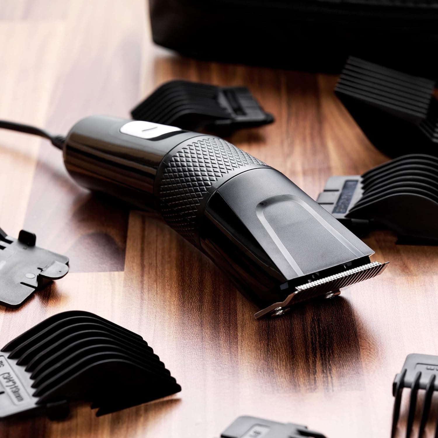 Buy Babyliss,Babyliss 7755U Men Hair Clipper, Diamond Sharp Stainless Steel Blades, 8 Comb Guides, Mains Powered, Hair Styles at Home, Comb Included, Smooth & Precise, Black - Gadcet UK | UK | London | Scotland | Wales| Near Me | Cheap | Pay In 3 | Shaving & Grooming