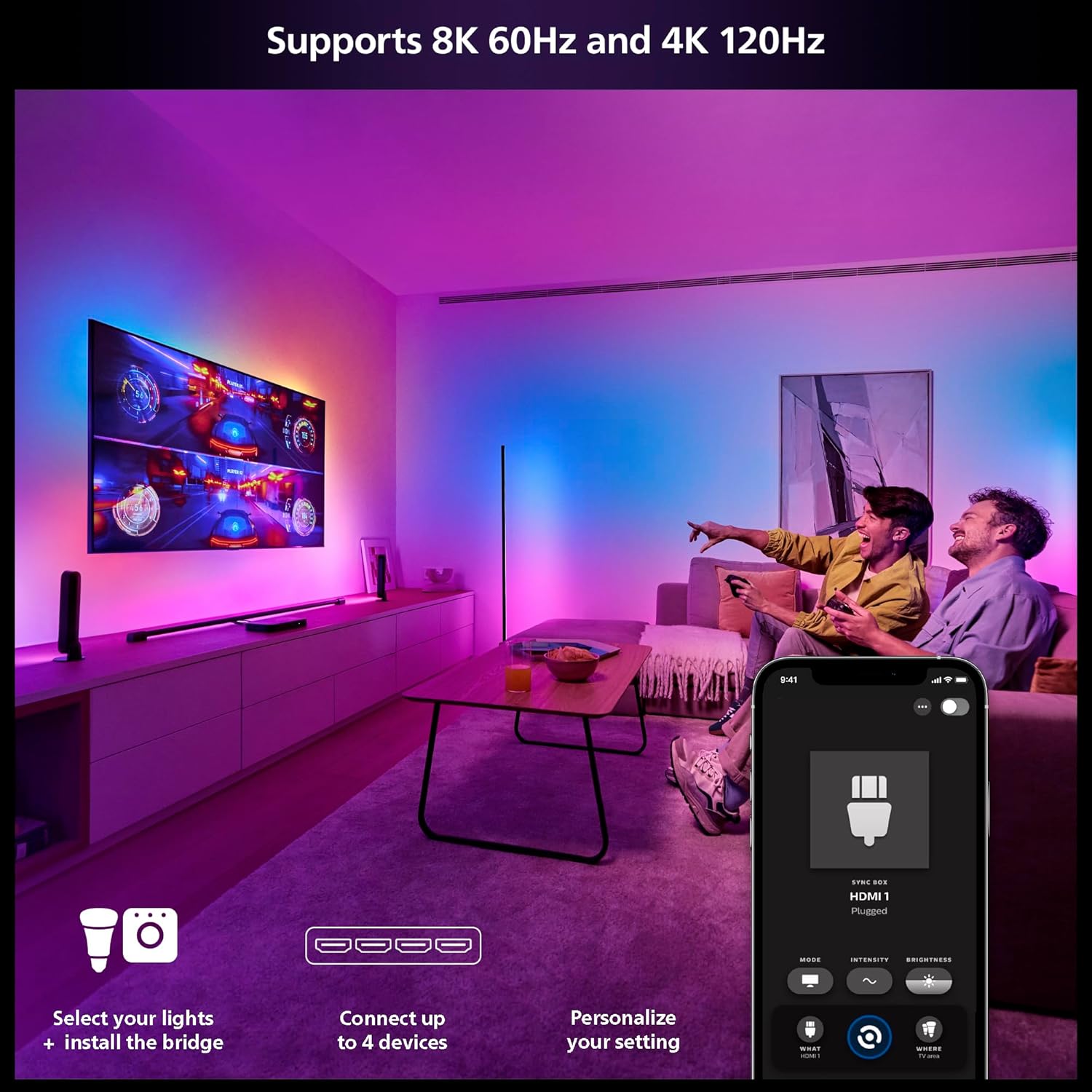 Buy Philips,Philips Hue Play HDMI Sync Box – 8K Compatible - Gadcet UK | UK | London | Scotland | Wales| Near Me | Cheap | Pay In 3 | Television Parts & Accessories