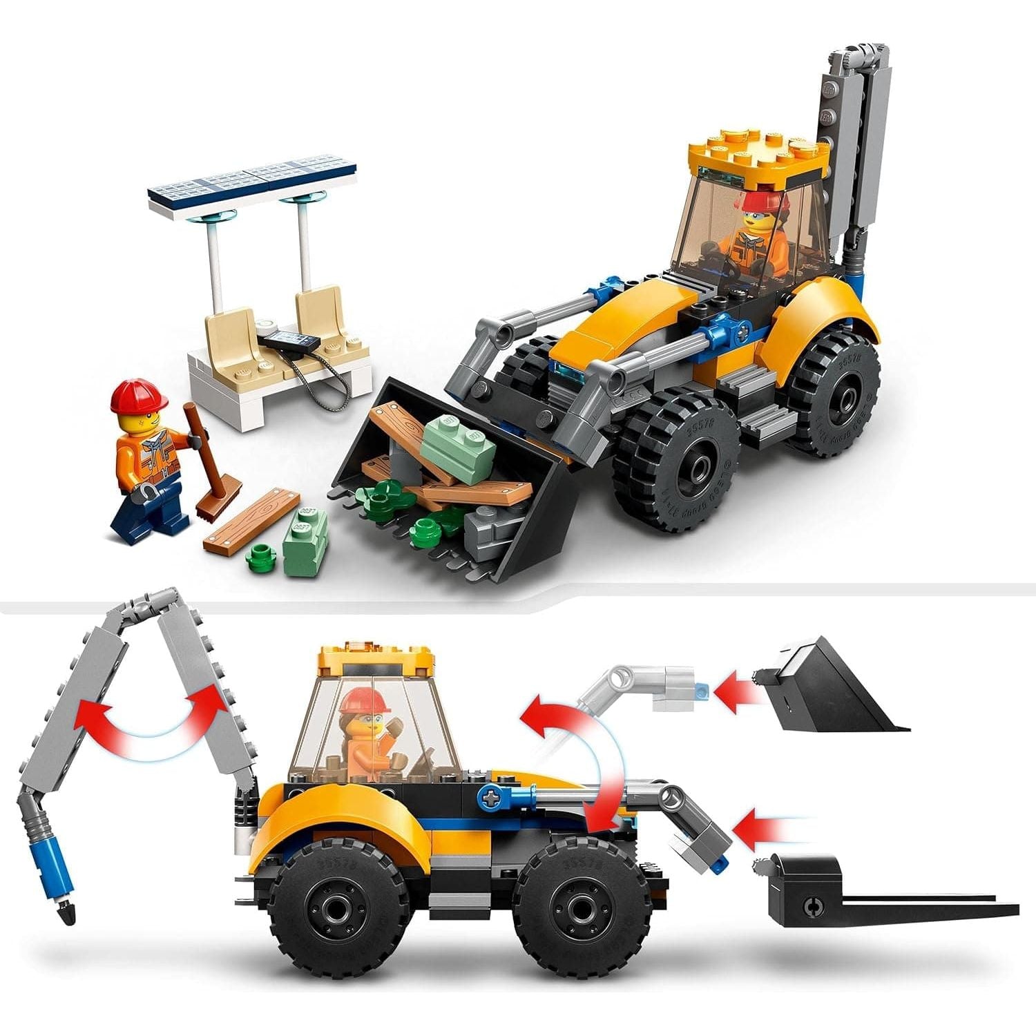 Buy LEGO,LEGO 60385 City Construction Digger, Excavator Toy Boys And Girls Aged 5 Plus Years Old, Vehicle Building Set, Birthday Gift Idea With Minifigures - Gadcet UK | UK | London | Scotland | Wales| Ireland | Near Me | Cheap | Pay In 3 | Toys & Games