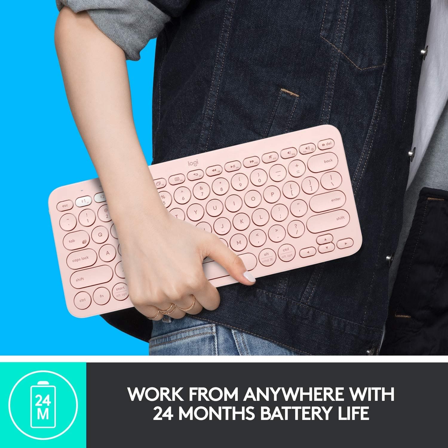 Buy Logitech,Logitech K380 Multi-Device Bluetooth Keyboard - Rose - Gadcet UK | UK | London | Scotland | Wales| Ireland | Near Me | Cheap | Pay In 3 | Keyboards