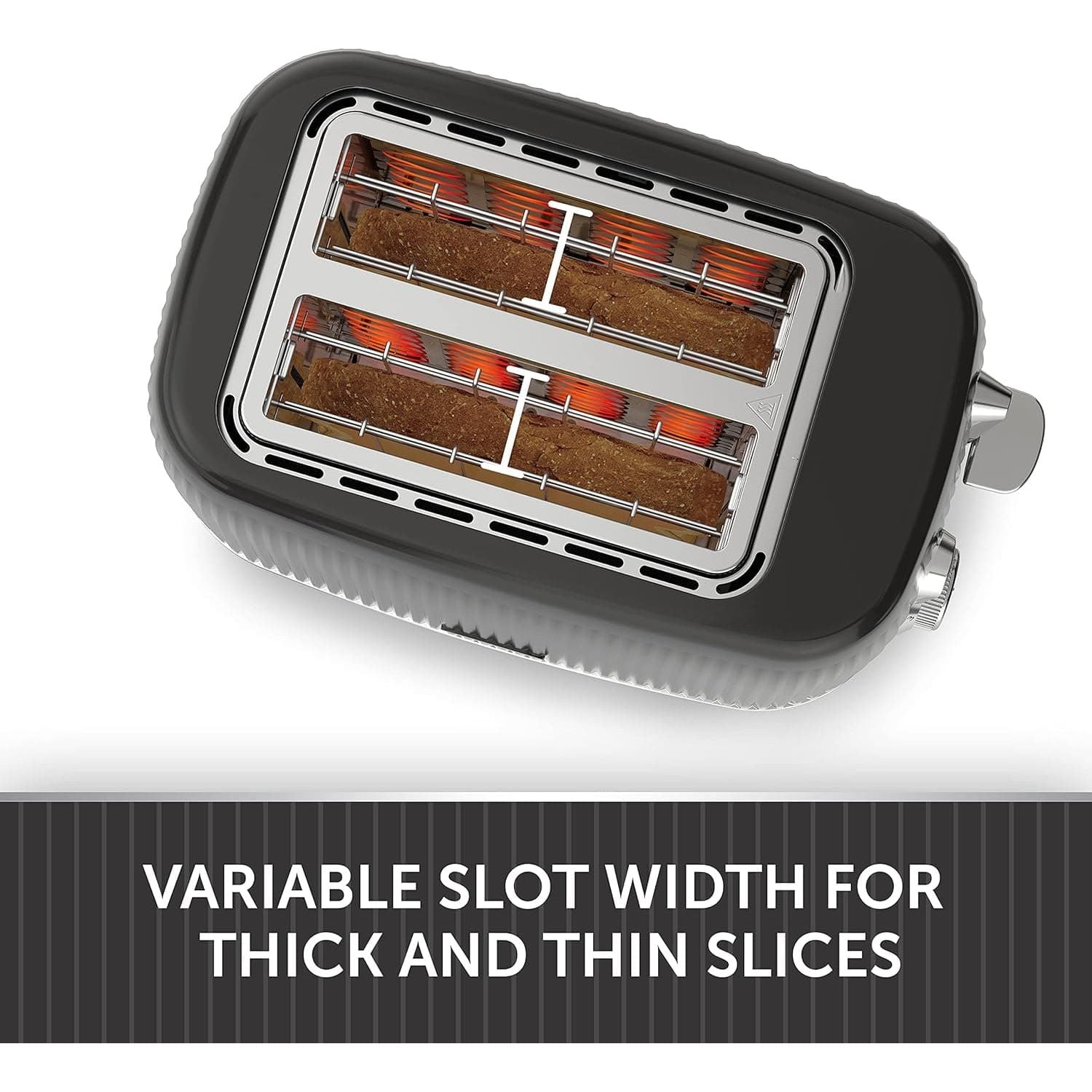 Buy BREVILLE,Breville Bold Black 2-Slice Toaster with High-Lift and Wide Slots | Black and Silver Chrome - Gadcet UK | UK | London | Scotland | Wales| Ireland | Near Me | Cheap | Pay In 3 | Electronics