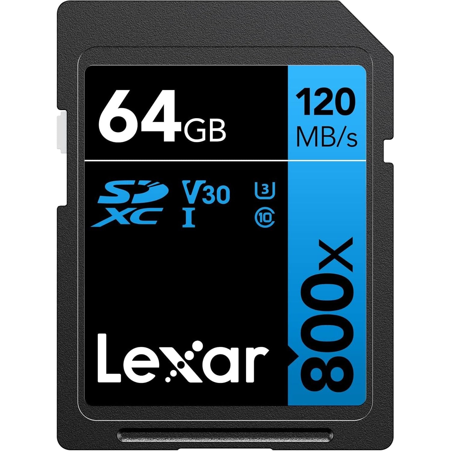 Buy Lexar,Lexar High-Performance 800x SD Card 64GB, SDXC UHS-I Memory Card BLUE Series, Class 10, U3, V30, Up to 120MB/s Read, for Point-and-shoot Cameras, Mid-range DSLR, HD Camcorder (LSD0800064G-BNNAG) - Gadcet UK | UK | London | Scotland | Wales| Near Me | Cheap | Pay In 3 | Flash Memory Cards