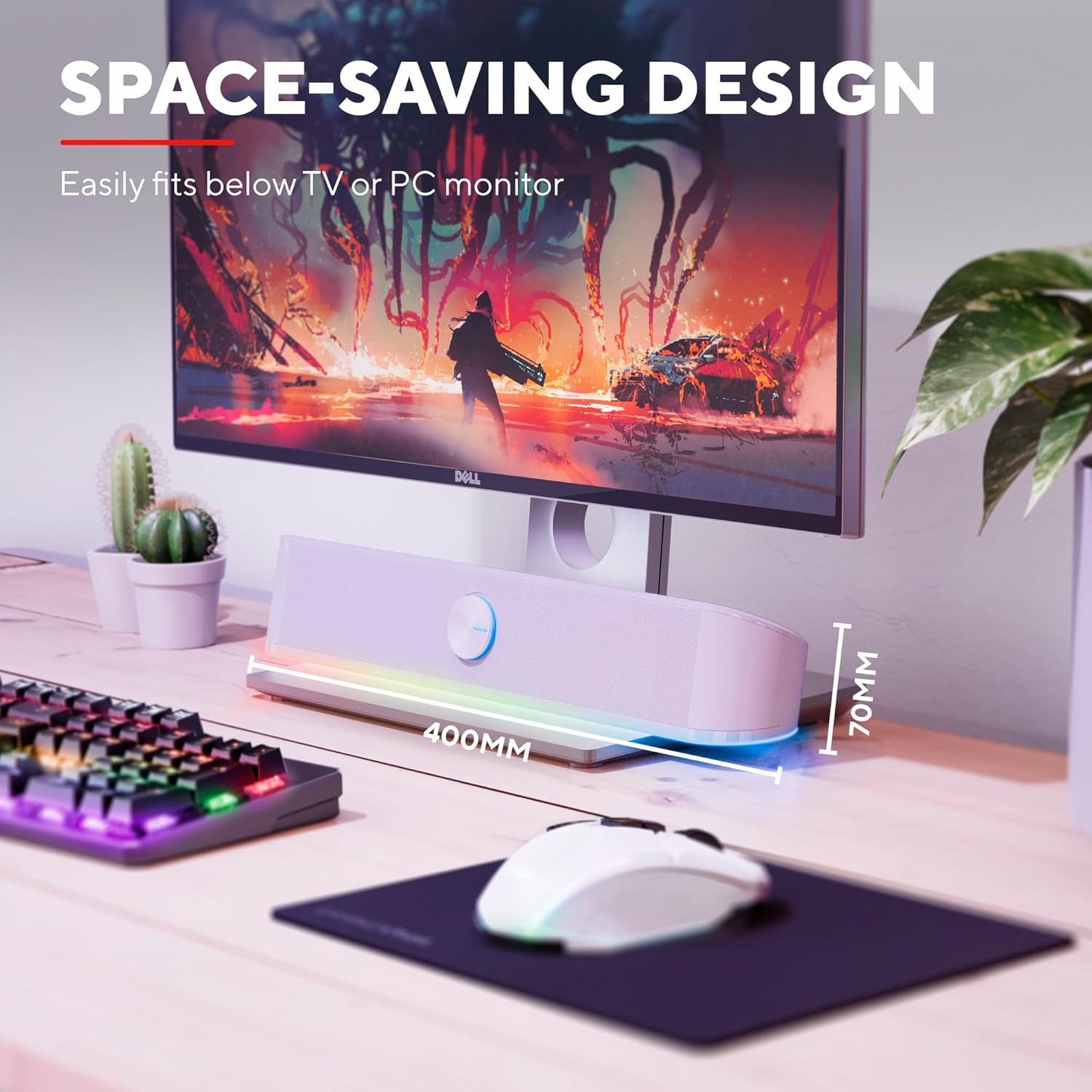Buy Trust Gaming,Trust Gaming GXT 619W Thorne RGB PC Soundbar, 12W, USB-Powered, 3.5mm AUX, Compact Stereo Speakers - White - Gadcet UK | UK | London | Scotland | Wales| Near Me | Cheap | Pay In 3 | Bluetooth Speaker