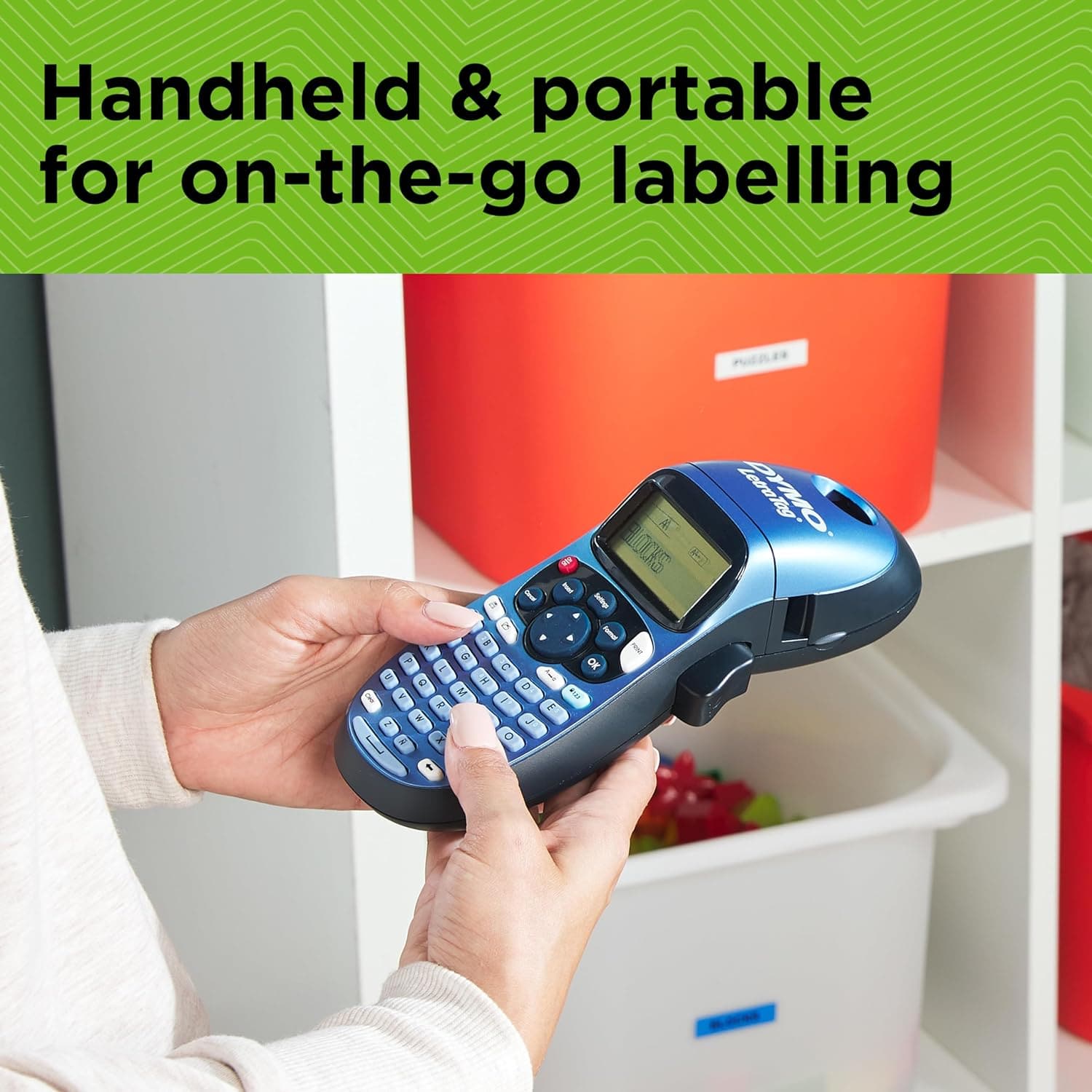 Buy Dymo,Dymo LetraTag LT-100H Handheld Label Maker | ABC Keyboard Label Printer with Easy-to-Use, 13 Character LCD Screen | for Home or Office | Blue - Gadcet UK | UK | London | Scotland | Wales| Near Me | Cheap | Pay In 3 | Electronics