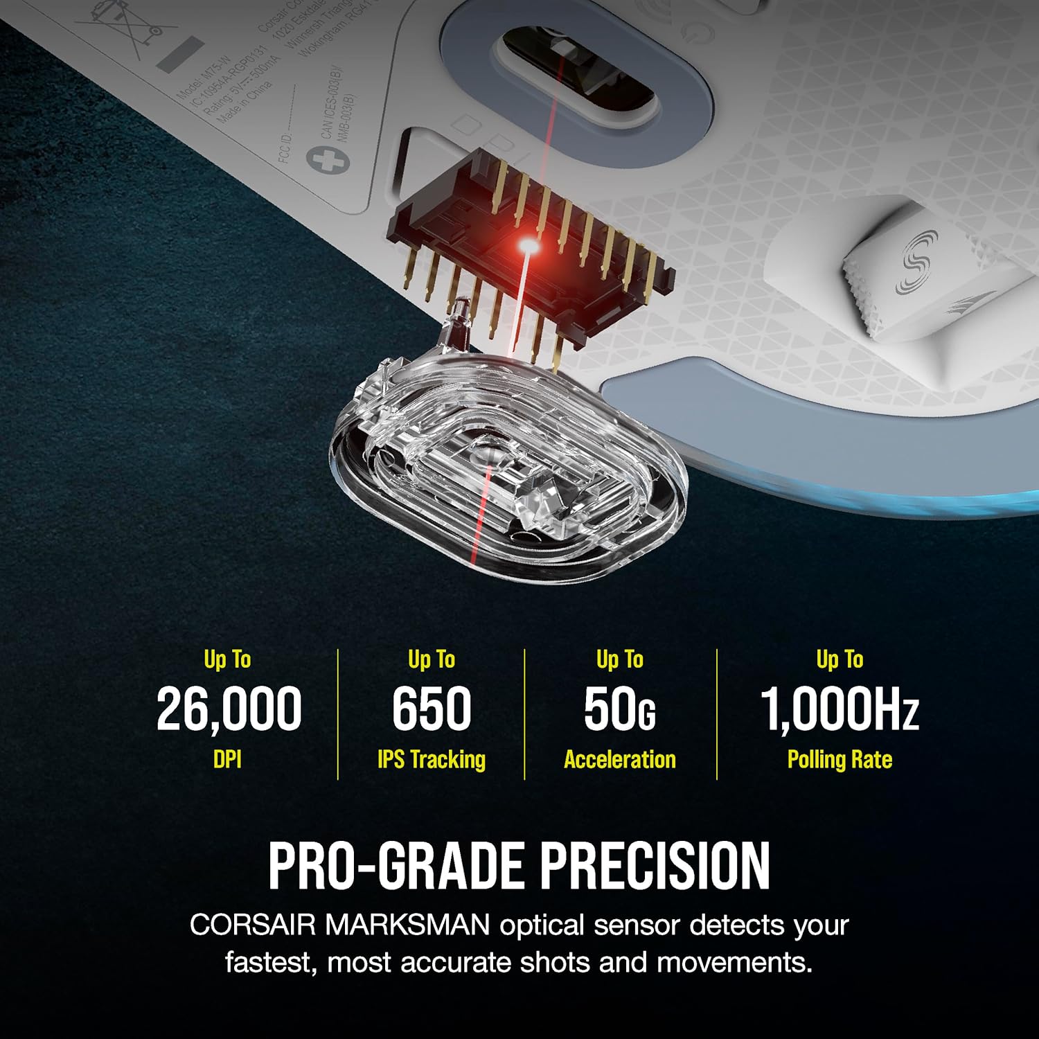 Buy Corsair,Corsair M75 Wireless Lightweight RGB Gaming Mouse – 89g Ambidextrous Mouse with MARKSMAN 26K Sensor, SLIPSTREAM Wireless & iCUE - Gadcet UK | UK | London | Scotland | Wales| Near Me | Cheap | Pay In 3 | Mice & Trackballs