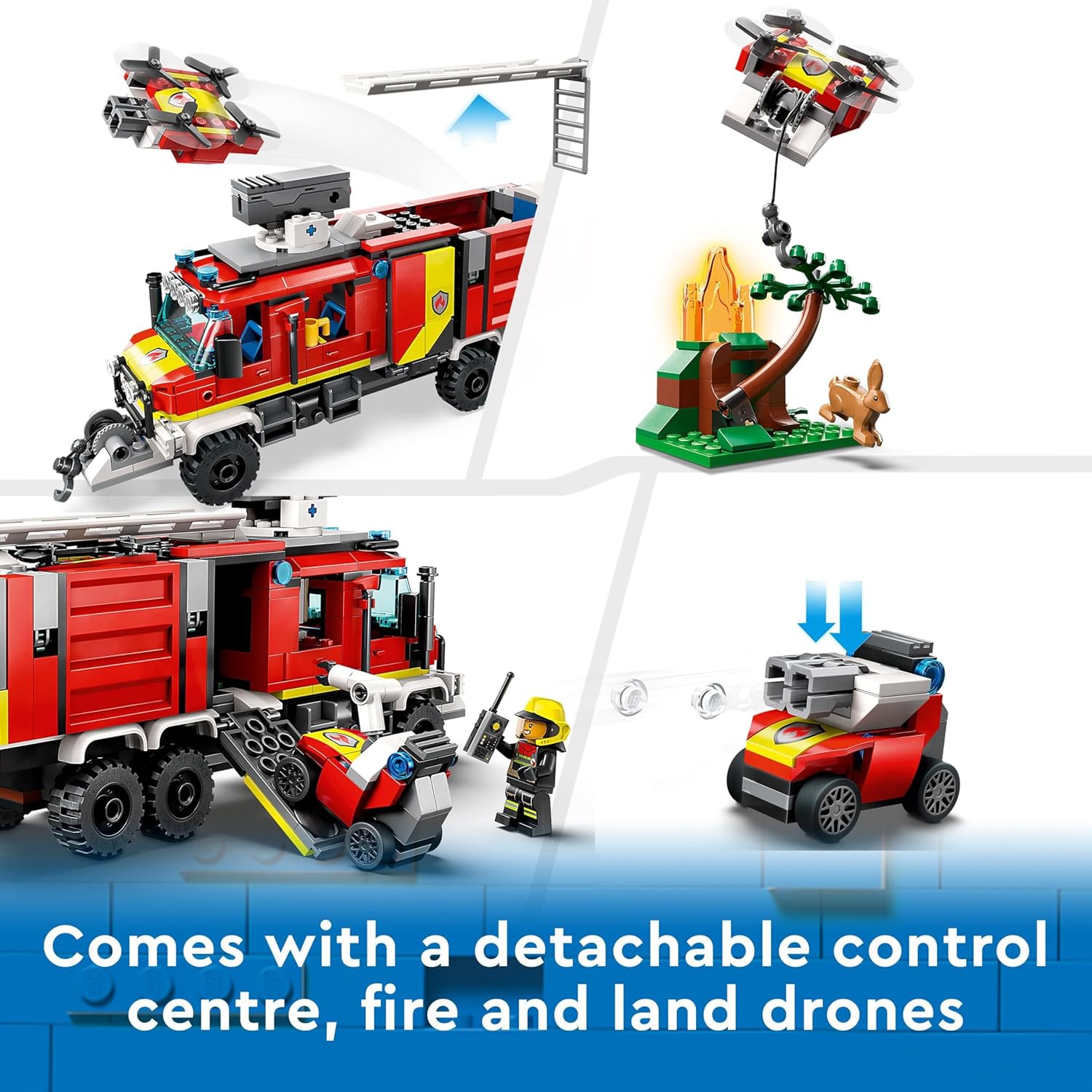 Buy LEGO,LEGO City 60374 Fire Command Unit Set Rescue Truck Toy 6+ - Gadcet UK | UK | London | Scotland | Wales| Near Me | Cheap | Pay In 3 | Construction Set Toys