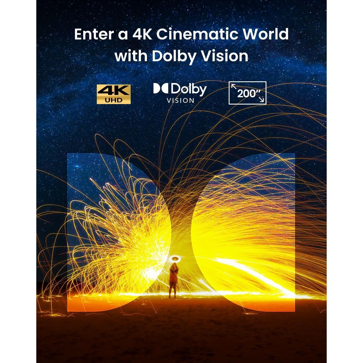 Anker NEBULA Cosmos 4K SE Hybrid Laser+LED Dolby Vision Projector