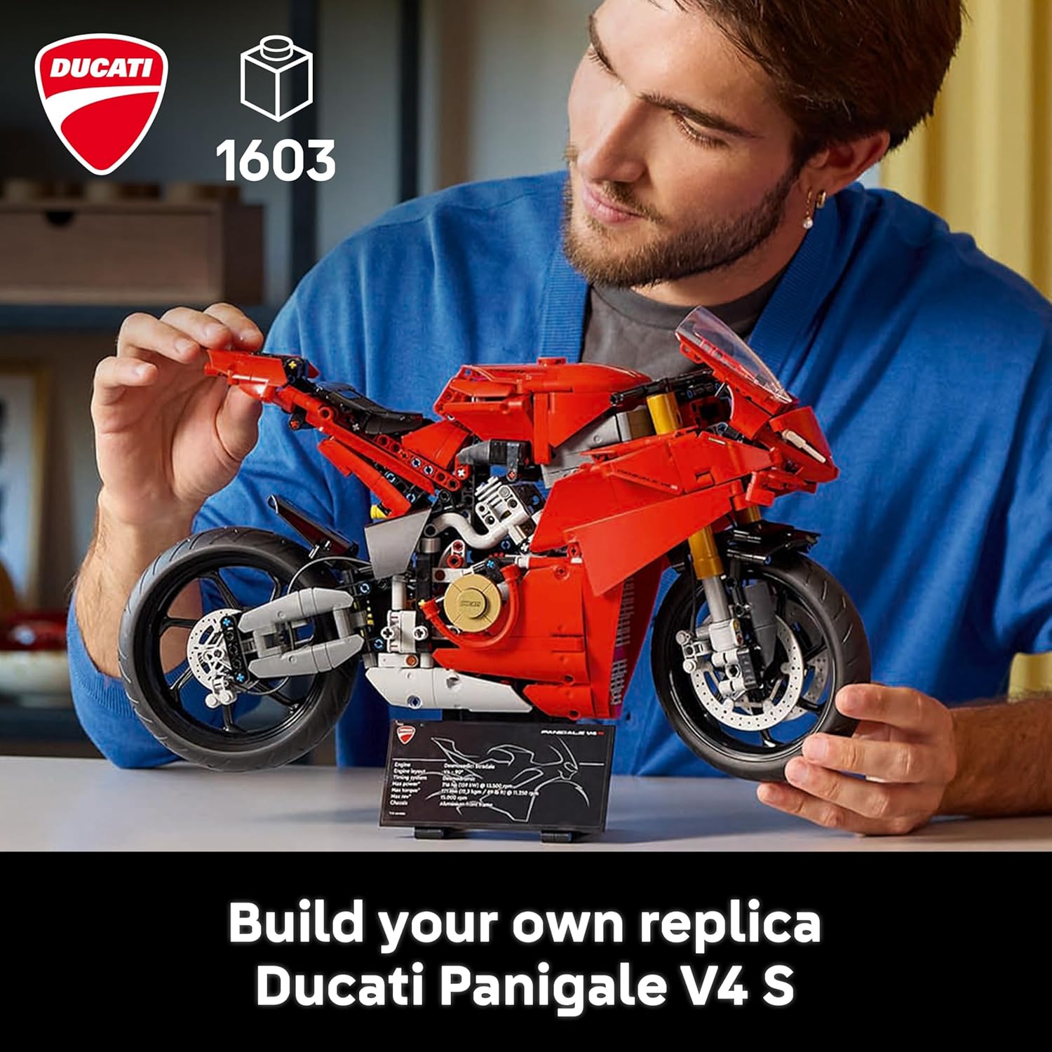 Buy Lego,LEGO® Technic™ Ducati Panigale V4 S Motorcycle (42202) – Adult Display Model Kit - Gadcet UK | UK | London | Scotland | Wales| Near Me | Cheap | Pay In 3 | Toys