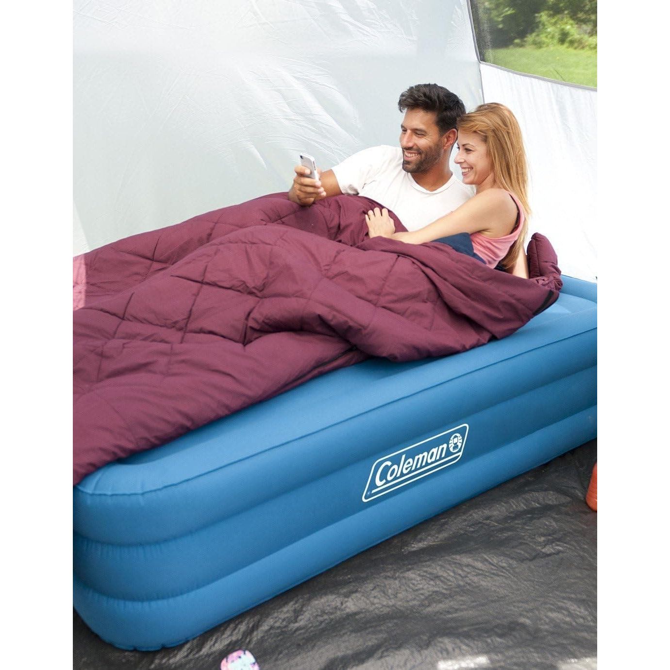 Buy Coleman,Coleman Extra Durable Airbed - Single/Double/Raised, Flocked, Heavy Duty Inflatable Air Mattress for Camping, Indoor & Outdoor Use - Gadcet UK | UK | London | Scotland | Wales| Near Me | Cheap | Pay In 3 | Bed & Bed Frame Accessories