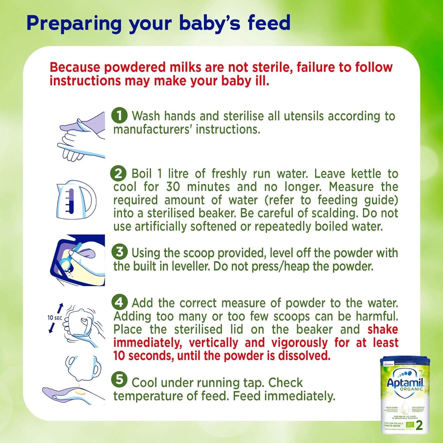 Buy APTAMIL,Aptamil Organic 2 Follow On Baby Milk Powder Formula, 6-12 Months, 800g (Pack of 6) - Gadcet UK | UK | London | Scotland | Wales| Ireland | Near Me | Cheap | Pay In 3 | Health Care