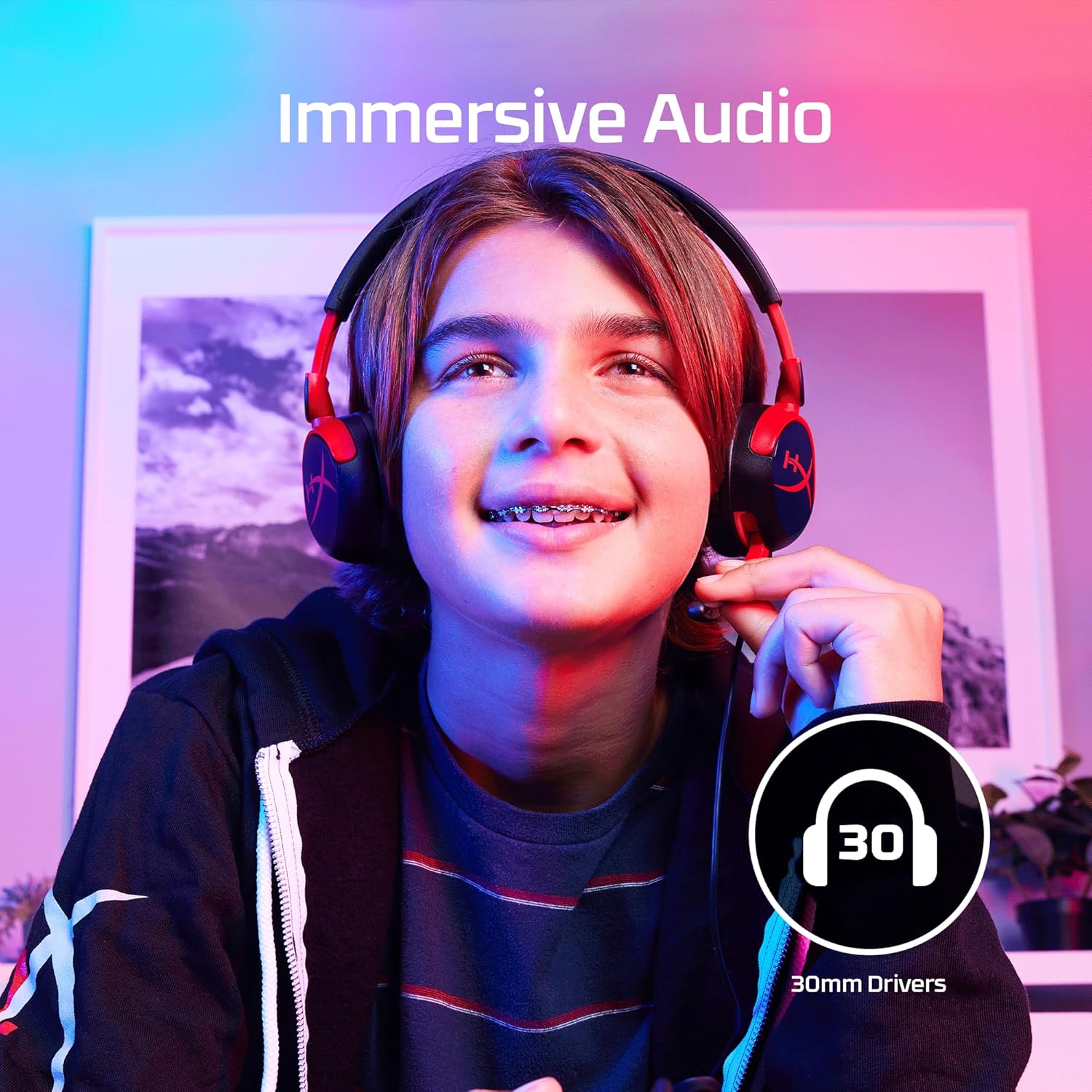 Buy HYPERX,HYPERX Cloud Mini Kids Gaming Headset - Multicolour - Gadcet UK | UK | London | Scotland | Wales| Near Me | Cheap | Pay In 3 | Headphones & Headsets