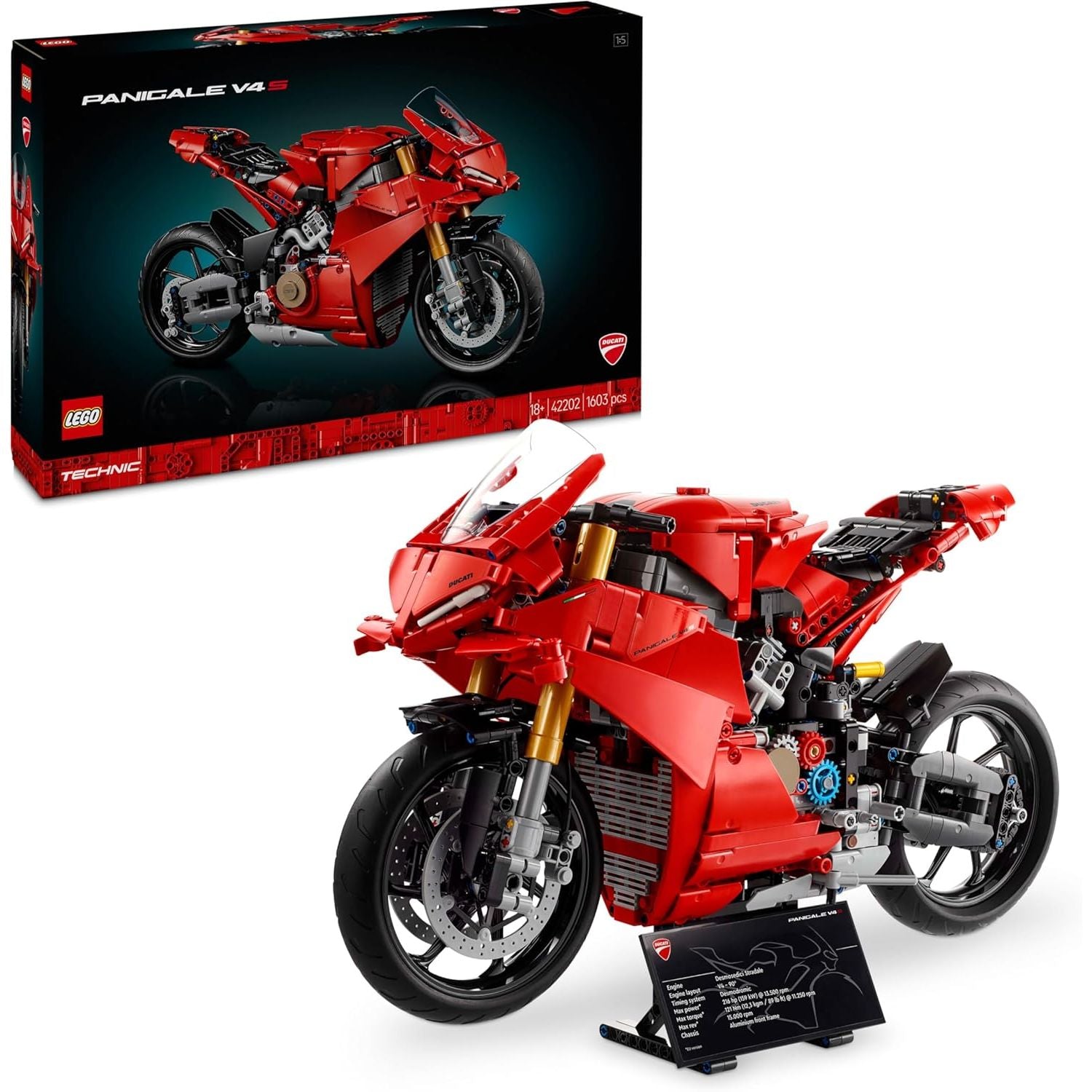 Buy Lego,LEGO® Technic™ Ducati Panigale V4 S Motorcycle (42202) – Adult Display Model Kit - Gadcet UK | UK | London | Scotland | Wales| Near Me | Cheap | Pay In 3 | Toys