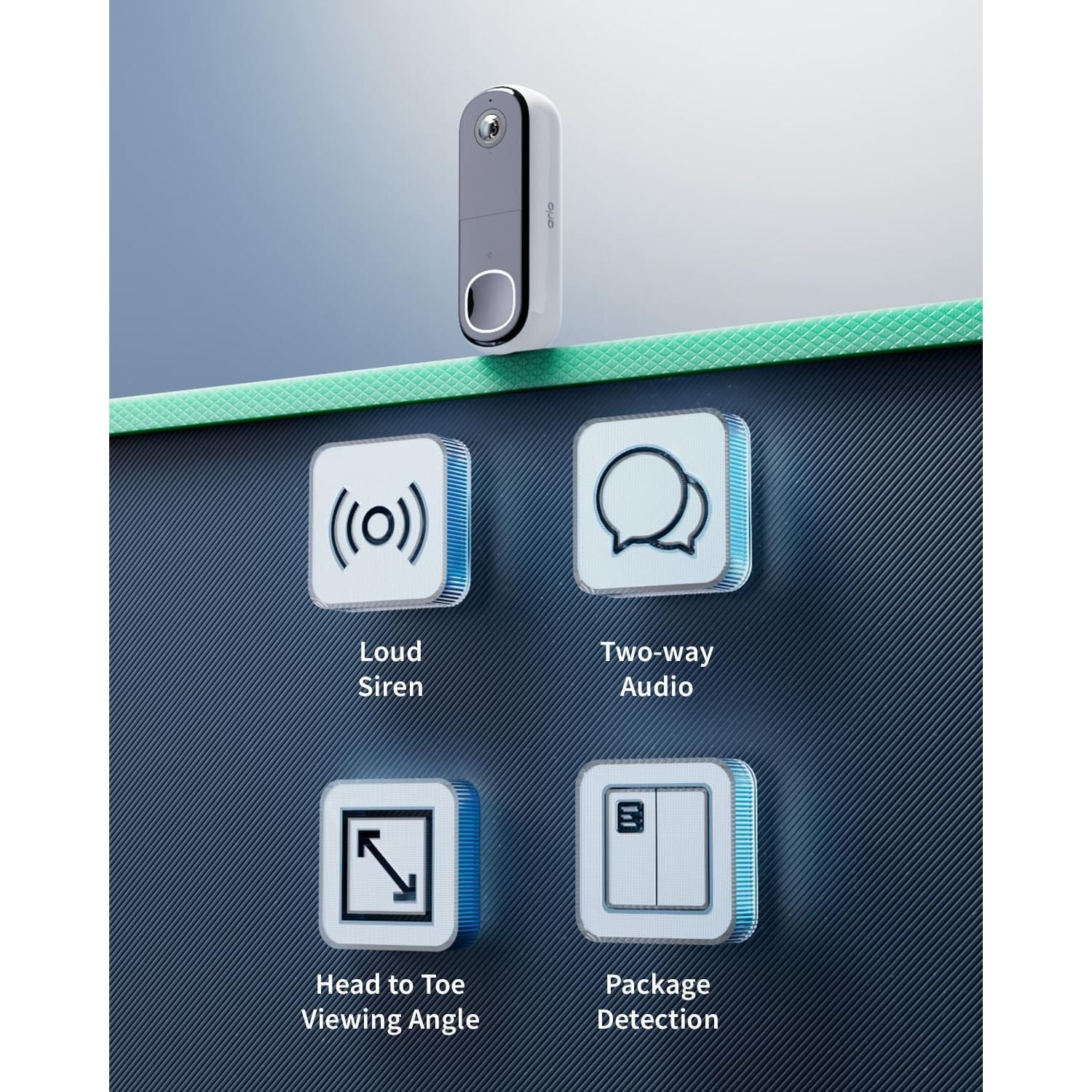Buy Arlo,Arlo 2K Wireless Video Doorbell with Chime – WiFi, Motion Sensor, Night Vision, 6-Month Battery, White - Gadcet UK | UK | London | Scotland | Wales| Near Me | Cheap | Pay In 3 | Security Monitors & Recorders