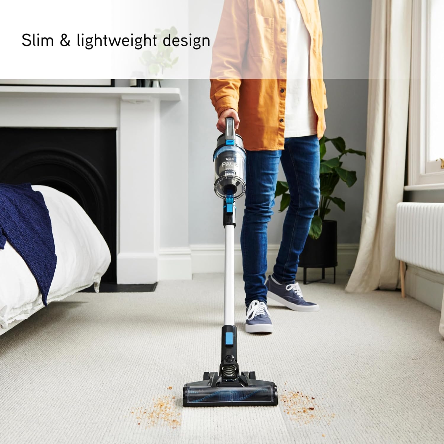 Buy Vax,Vax Pace Plus Cordless Stick Vacuum Cleaner – Lightweight, 40min Runtime, Crevice & Stair Tools Included, Grey/Blue (CLSV-PAKA) - Gadcet UK | UK | London | Scotland | Wales| Near Me | Cheap | Pay In 3 | Upright Vacuums