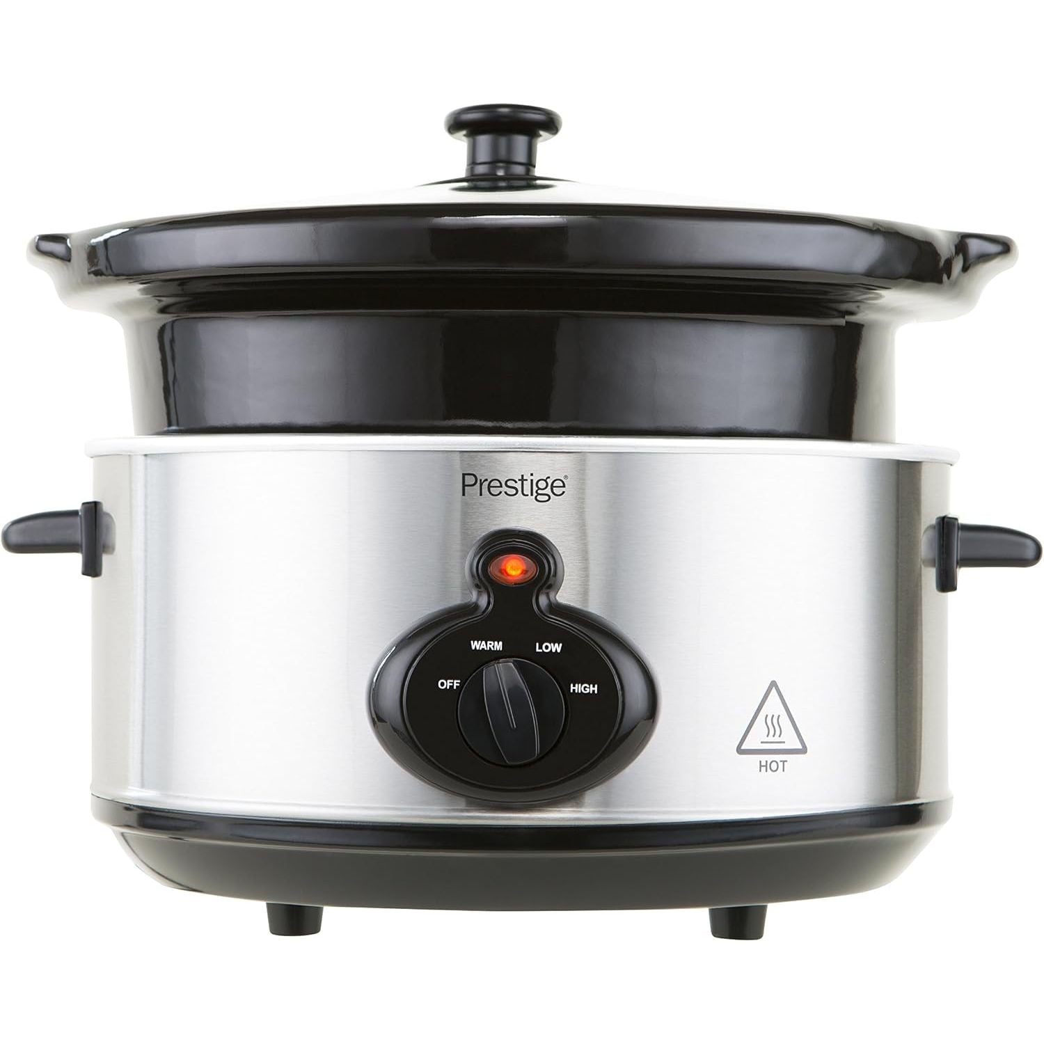 Buy Prestige,Prestige Mechanical Slow Cooker 3.5L | Electric Slow Cooker | 3 Heat Settings | Silver - Gadcet UK | UK | London | Scotland | Wales| Near Me | Cheap | Pay In 3 | Slow Cookers