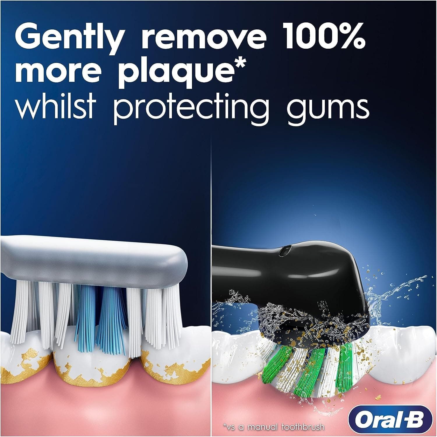Buy Oral-B,Oral-B Pro 1 Electric Toothbrush With 3D Cleaning - Blue - Gadcet.com | UK | London | Scotland | Wales| Ireland | Near Me | Cheap | Pay In 3 | Health & Beauty