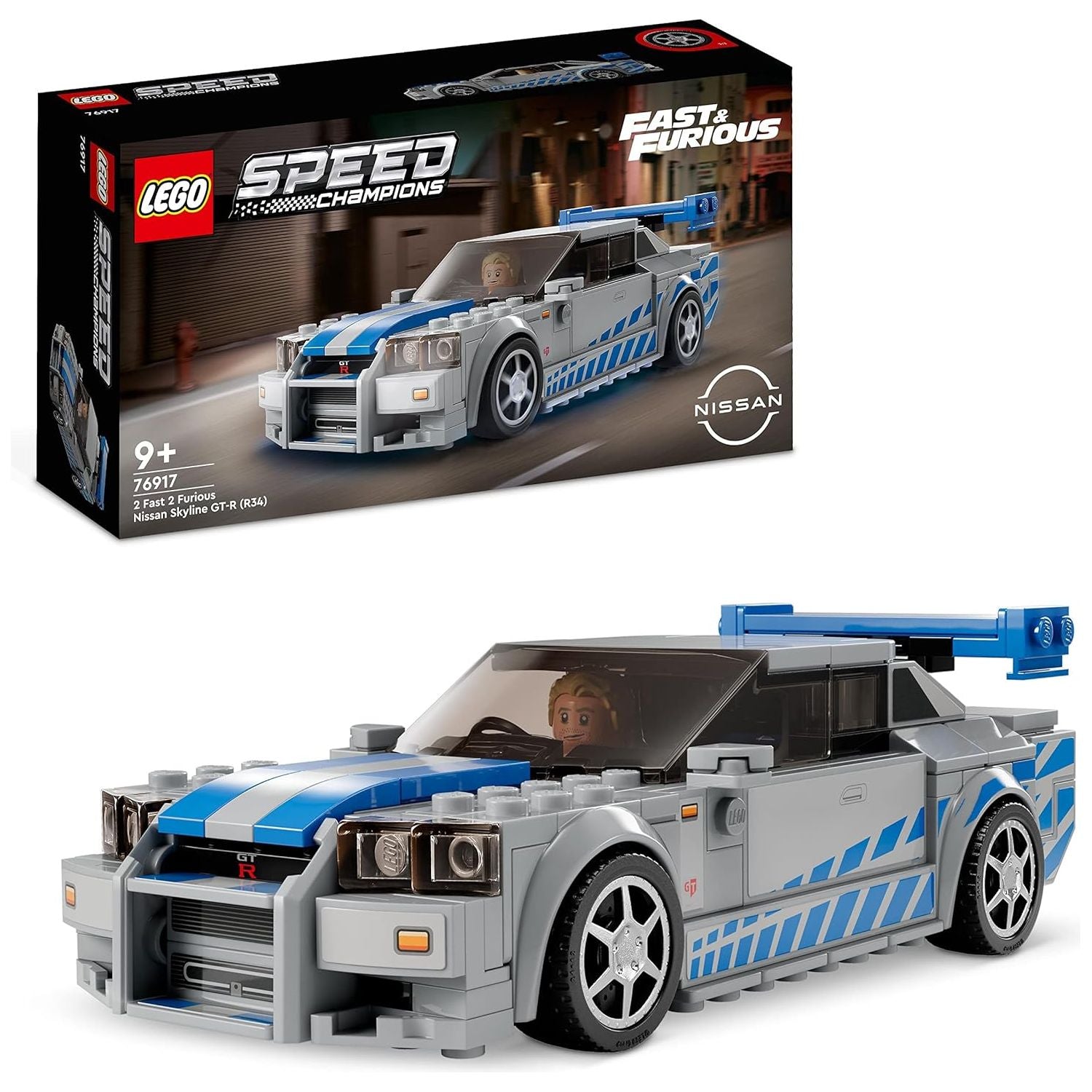 Buy LEGO,LEGO Speed Champions 2 Fast 2 Furious Nissan Skyline GT-R (R34) – Set 76917 - Gadcet UK | UK | London | Scotland | Wales| Near Me | Cheap | Pay In 3 | Building Toys