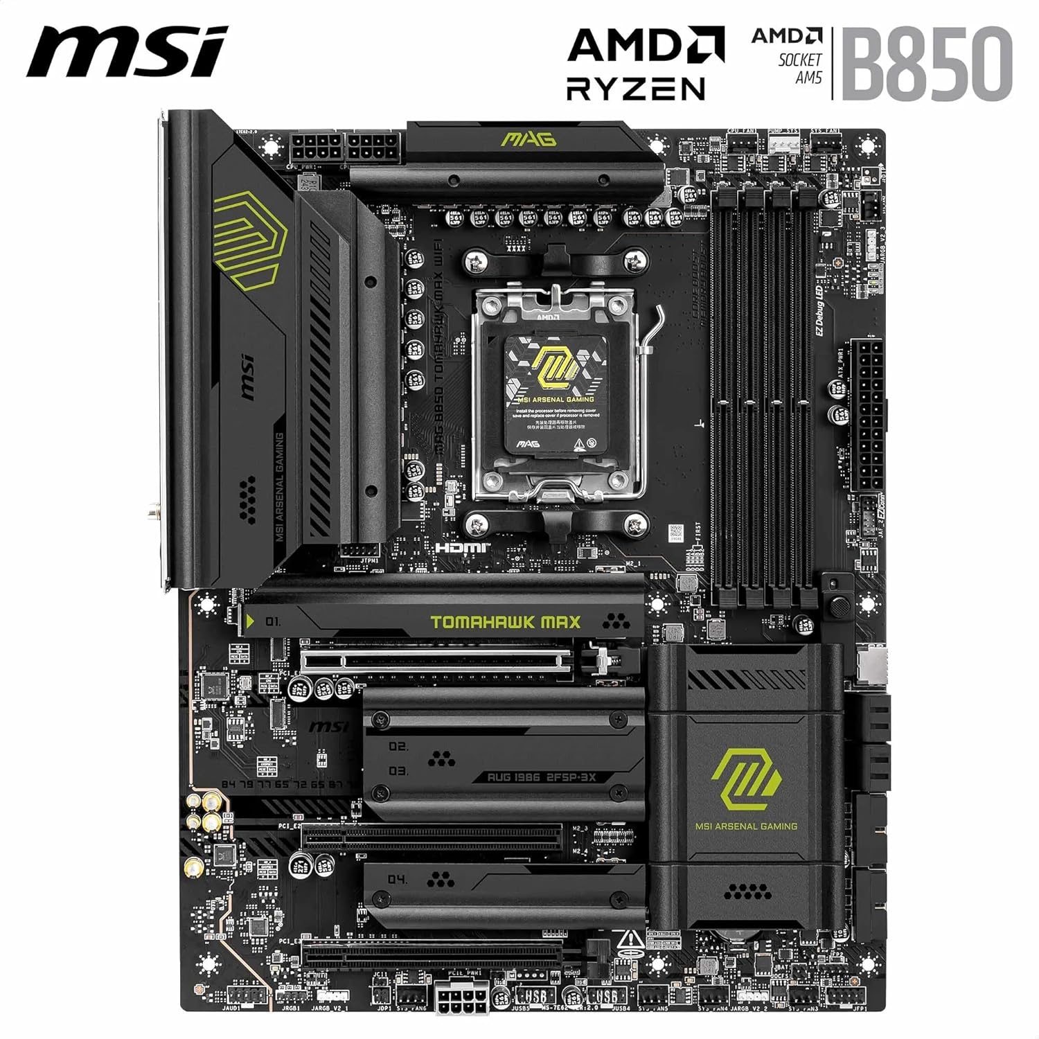 Buy MSI,MSI MAG B850 Tomahawk Max WiFi ATX Motherboard – AM5, DDR5 8400+ (OC), PCIe 5.0, M.2 Gen5, Wi-Fi 7, 5G LAN - Gadcet UK | UK | London | Scotland | Wales| Near Me | Cheap | Pay In 3 | Motherboards