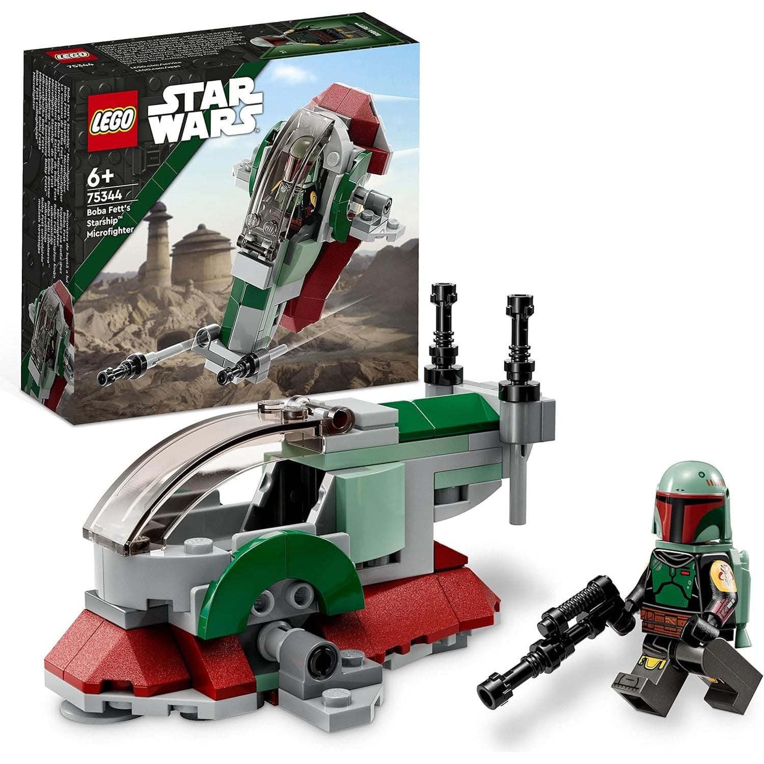 Buy LEGO,LEGO Star Wars Boba Fett's Starship Microfighter, Buildable Toy Vehicle with Adjustable Wings and Flick Shooters, The Mandalorian Set for Kids 75344 - Gadcet UK | UK | London | Scotland | Wales| Near Me | Cheap | Pay In 3 | Toys & Games