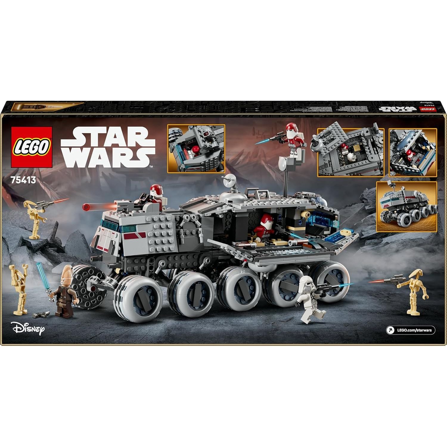Buy LEGO,LEGO Star Wars 75413 Republic Juggernaut - Building Toy with 3 Droid Figures & 5 Minifigures incl. Ki-Adi-Mundi with a Lightsaber - Gift for 9+ Year Old Boys & The Clone Wars Fans - Gadcet UK | UK | London | Scotland | Wales| Near Me | Cheap | Pay In 3 | Construction Set Toys