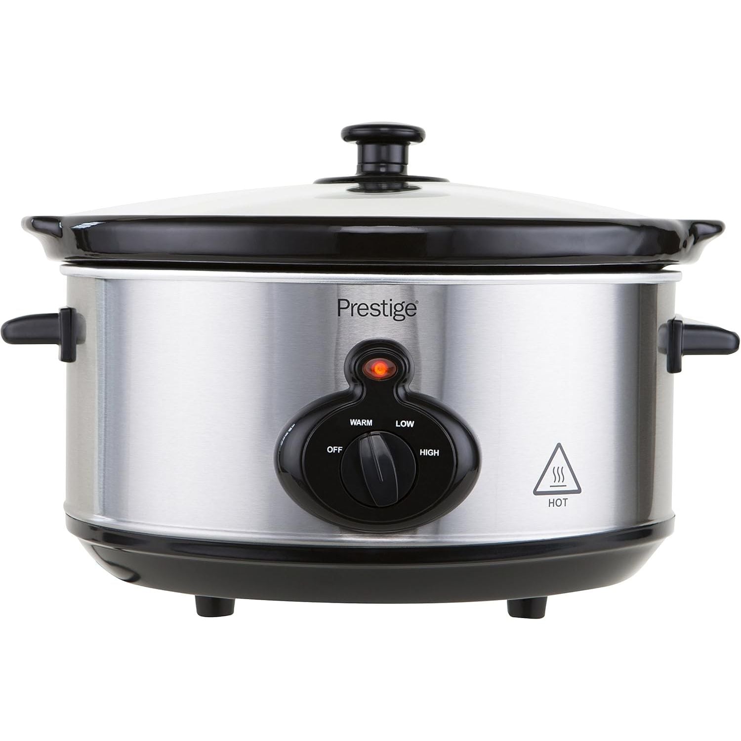 Buy Prestige,Prestige Mechanical Slow Cooker 3.5L | Electric Slow Cooker | 3 Heat Settings | Silver - Gadcet UK | UK | London | Scotland | Wales| Near Me | Cheap | Pay In 3 | Slow Cookers