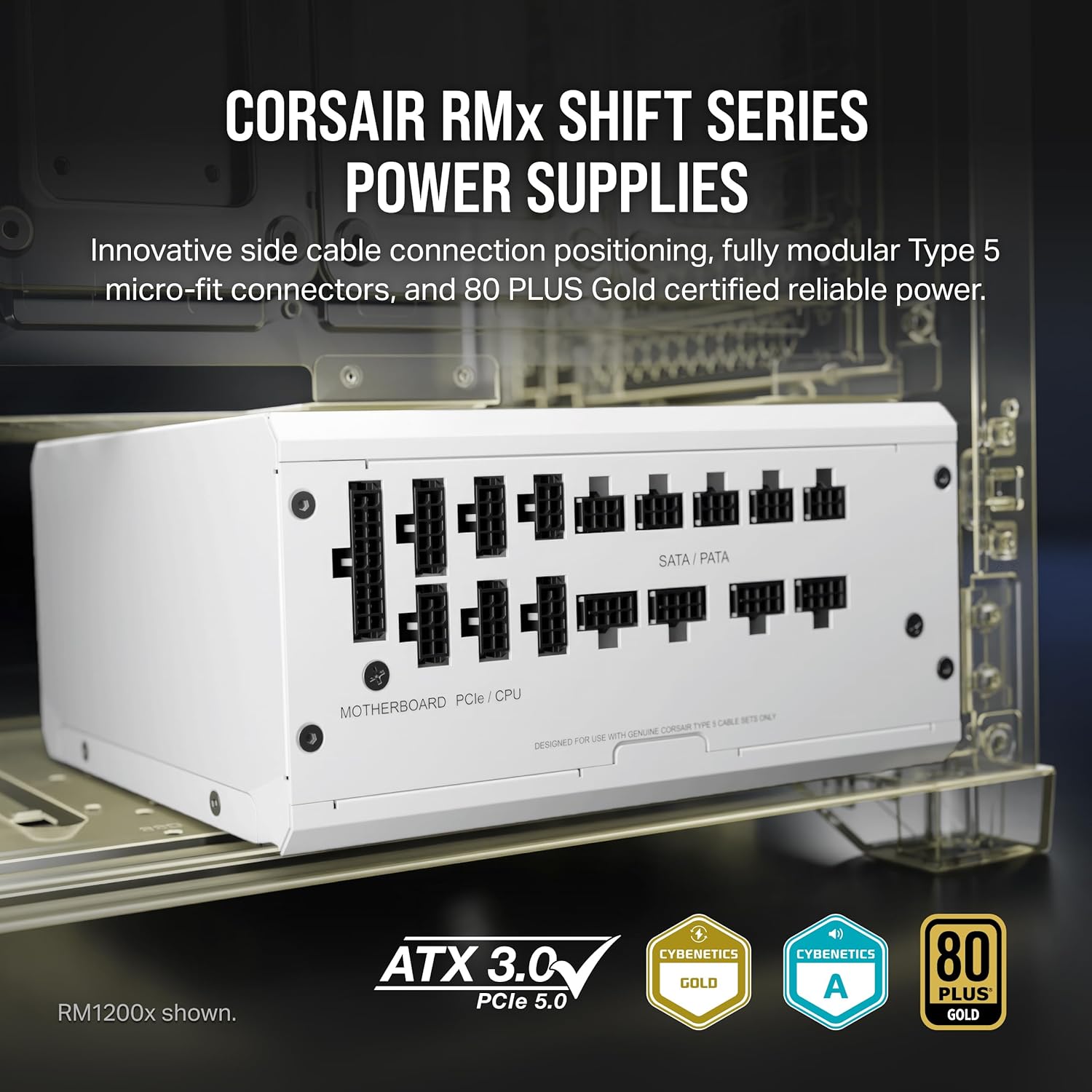Buy Corsair,Corsair RM1000x SHIFT – 1000W 80 PLUS Gold Fully Modular ATX 3.1 Power Supply, PCIe 5.1 Ready, White Edition - Gadcet UK | UK | London | Scotland | Wales| Near Me | Cheap | Pay In 3 | Computer Power Supplies